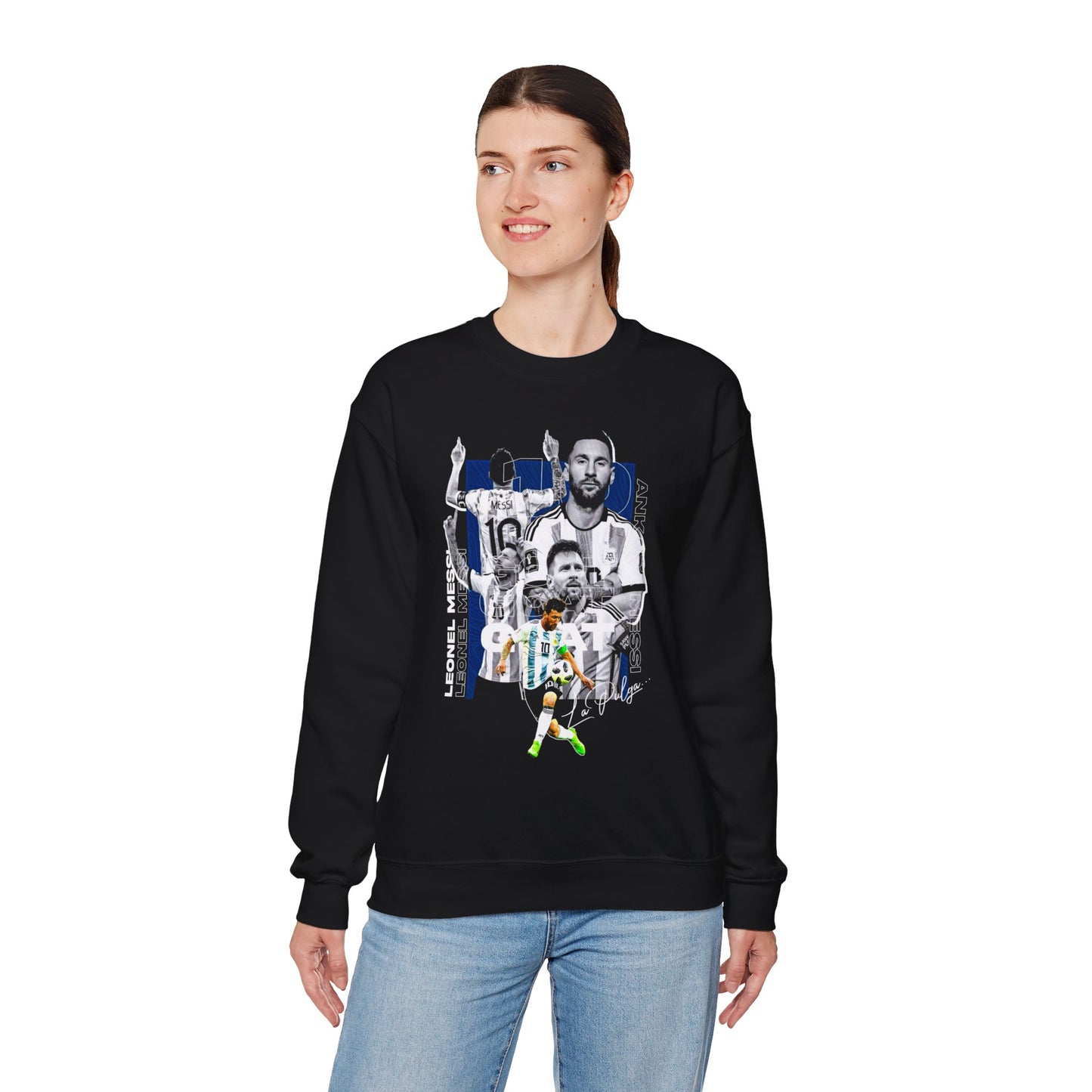 Personalized Soccer Sweatshirt, Unisex Messi Crewneck, Sport Fan Apparel, Gift for Soccer Lovers, Comfortable Sportswear