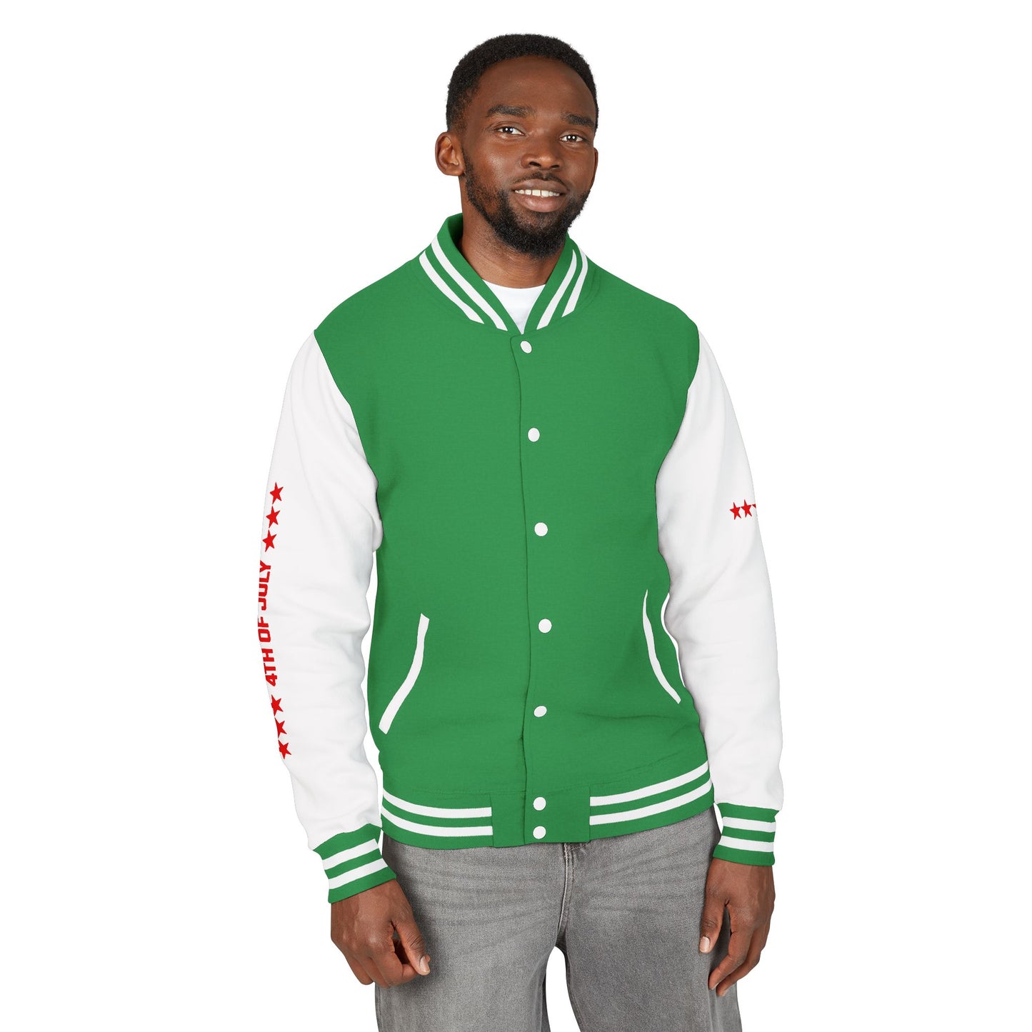 Unisex Heavyweight Letterman Jacket - Celebrate America 4th of July
