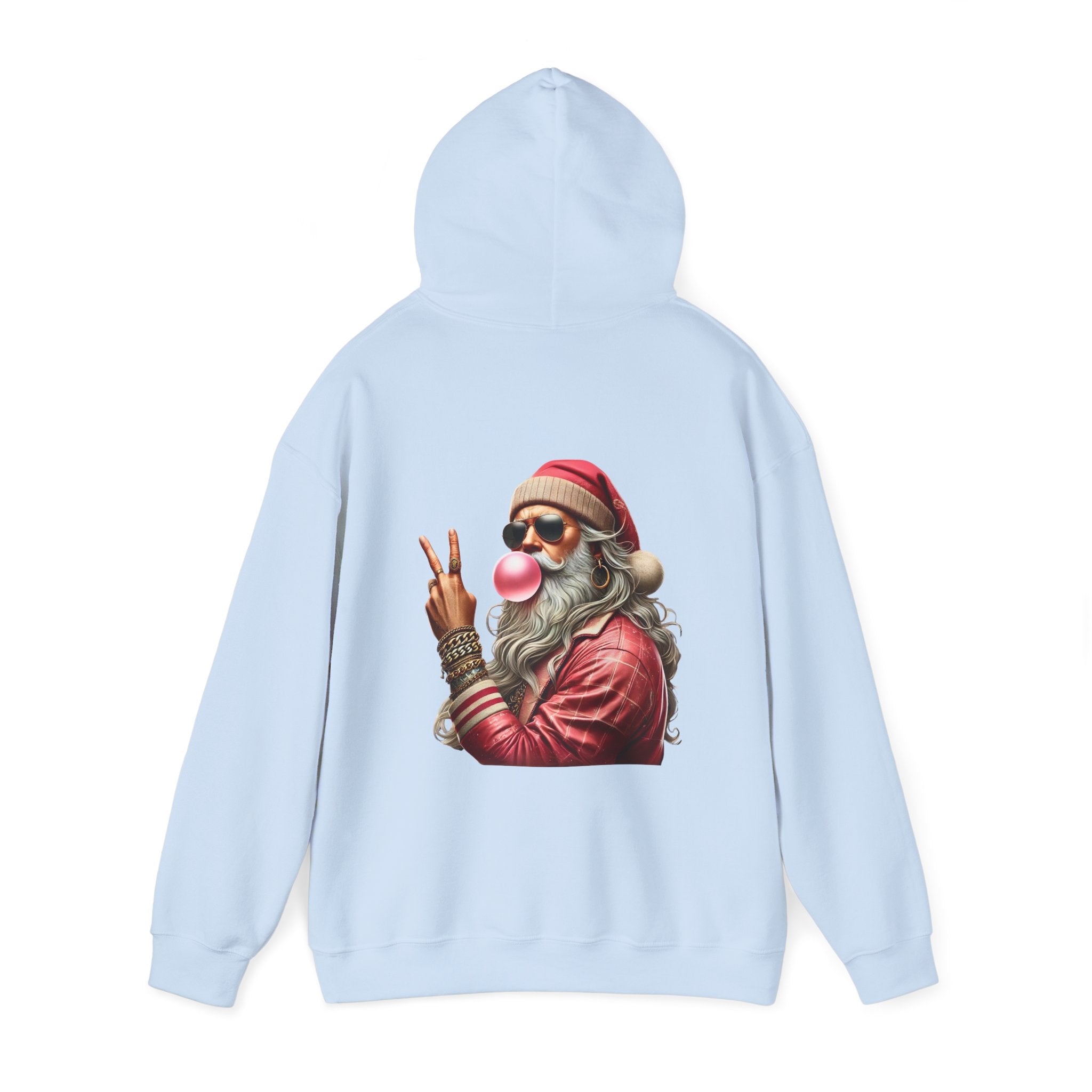 Cool Santa Bubble Gum Hoodie - Unisex Hoodie for Holiday Fun