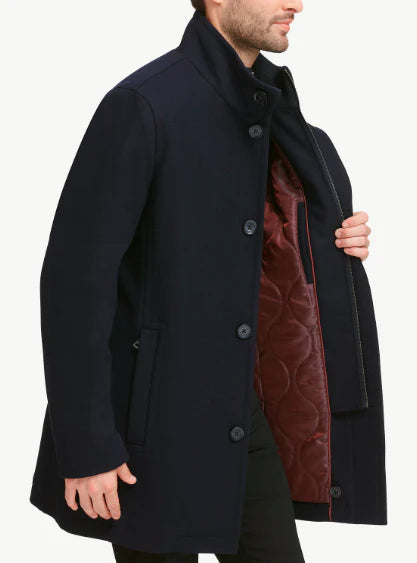 Warm wool blend coat for men
