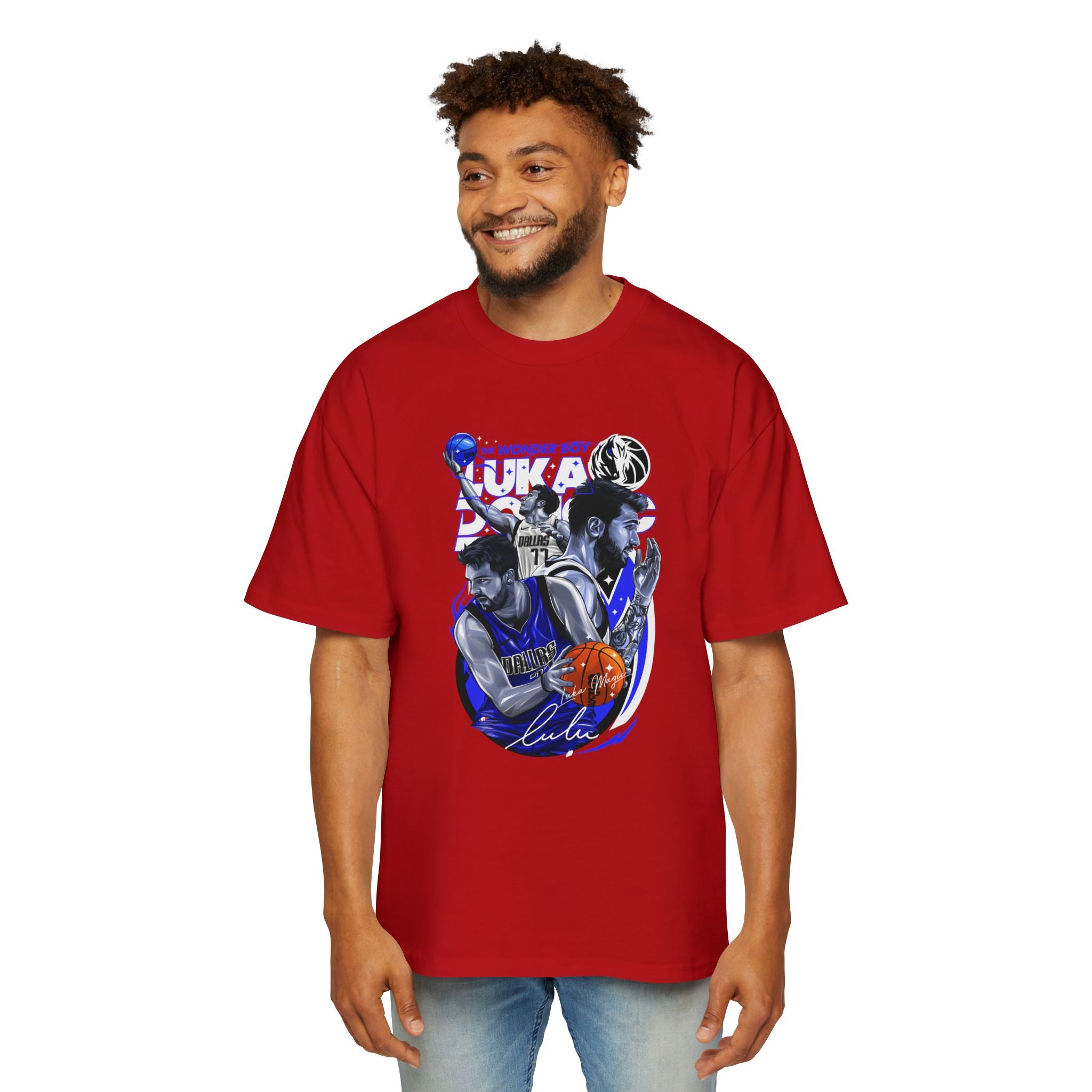 Luka Doncic Graphic Heavy Oversized Tee - Casual Sportswear for Basketball Fans
