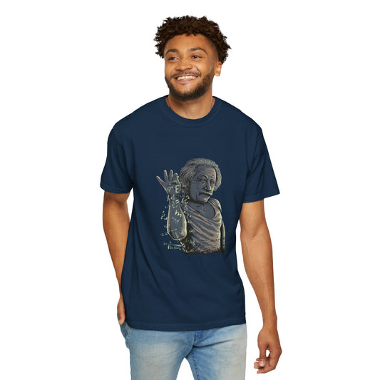 Unisex Garment-Dyed T-shirt with Artistic Design, Casual Tee