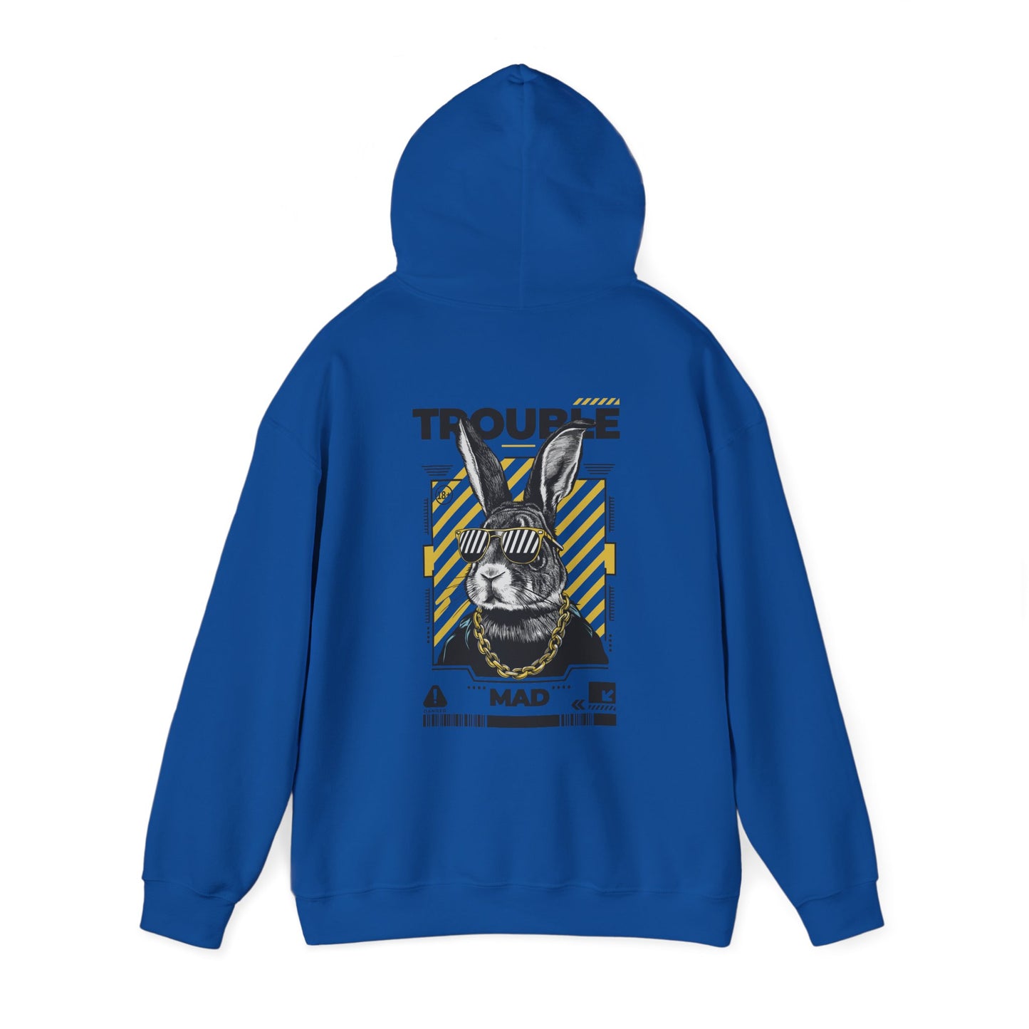 Unisex Heavy Blend™ Hooded Sweatshirt - 'Trouble' Bunny Design