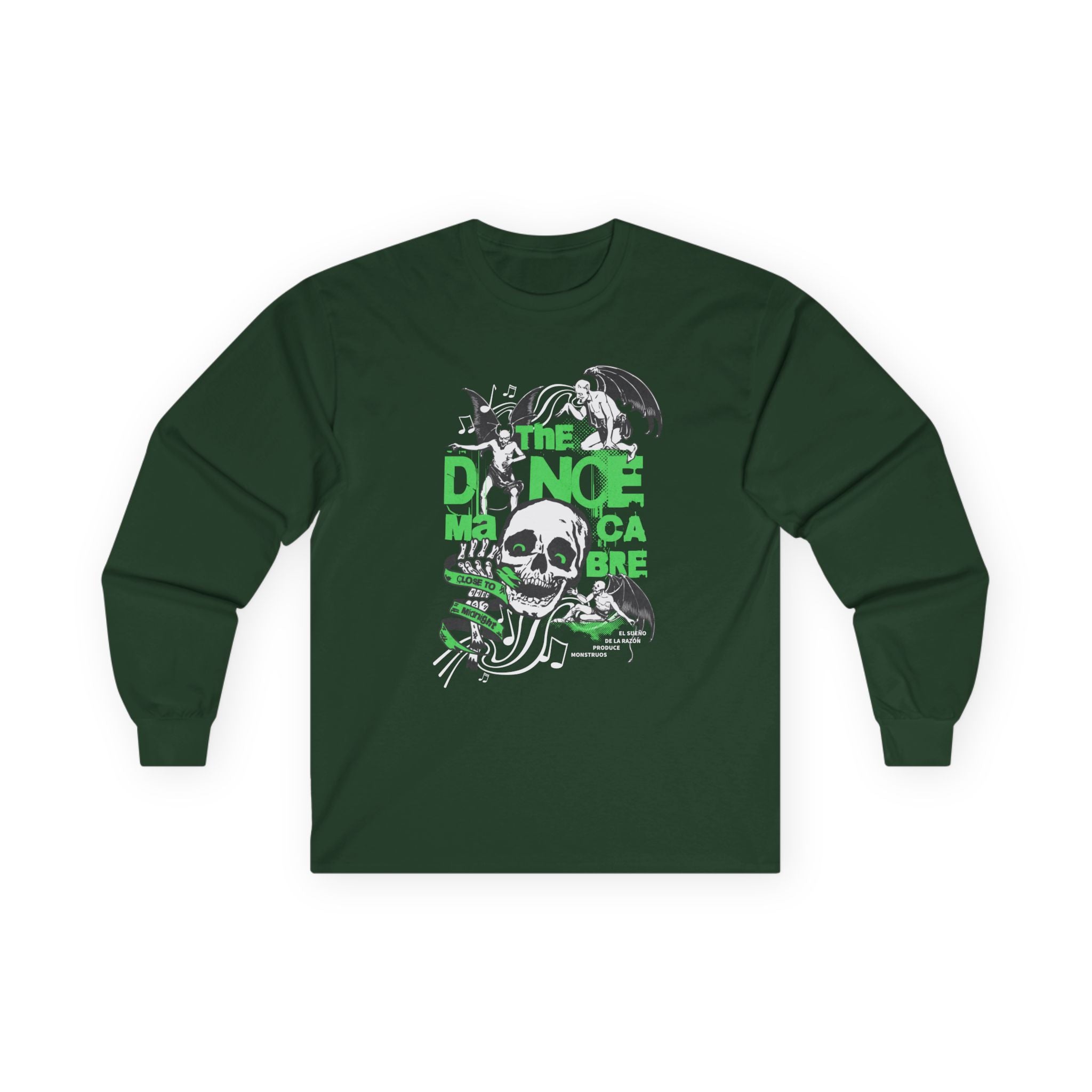 Dance Macabre Unisex Long Sleeve Tee - Halloween & Party Vibes.
