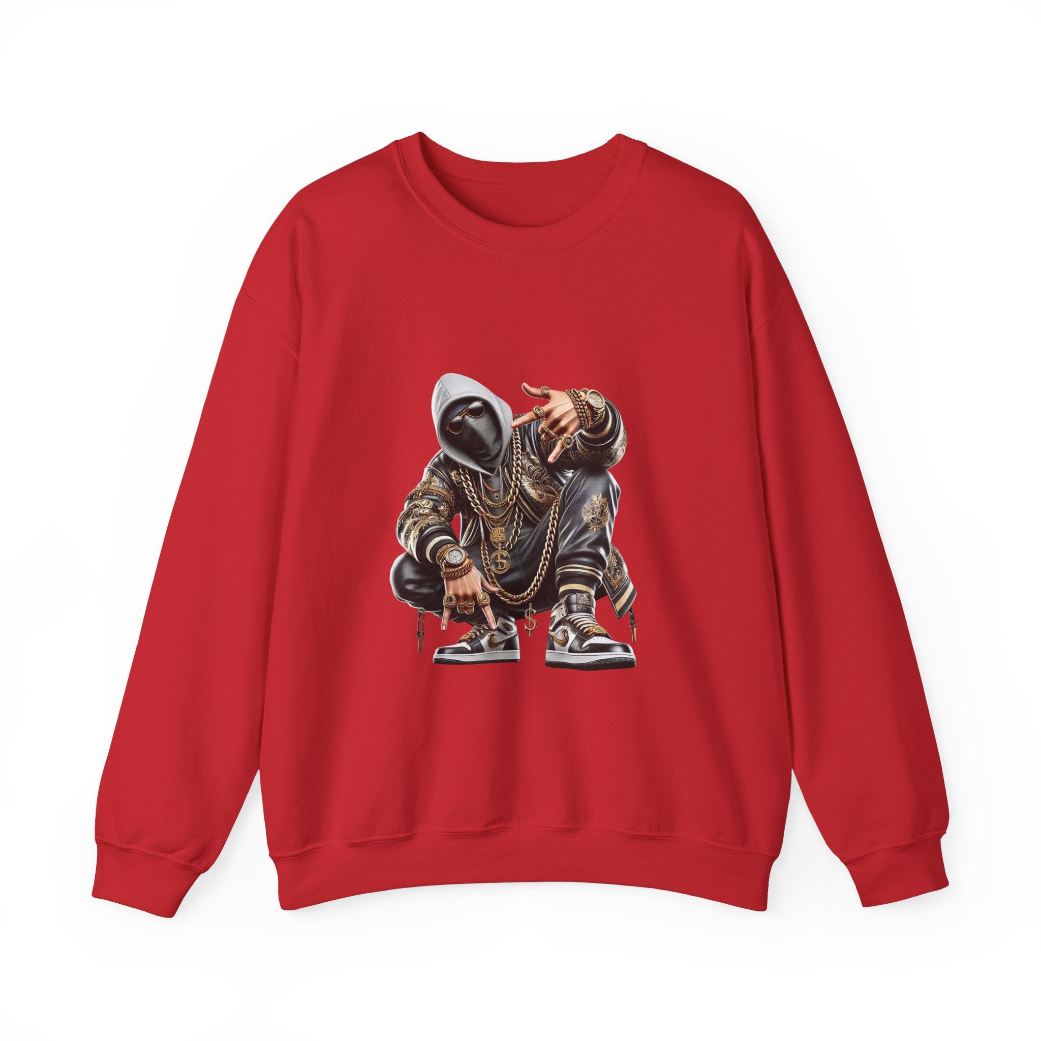 Urban Style Crewneck Sweatshirt - Hip-Hop Inspired Graphic