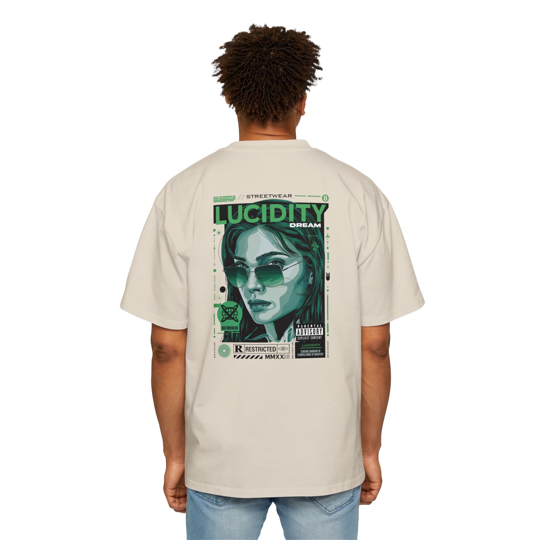 Heavy Oversized Tee with Lucidity Dream Graphic - Casual Streetwear
