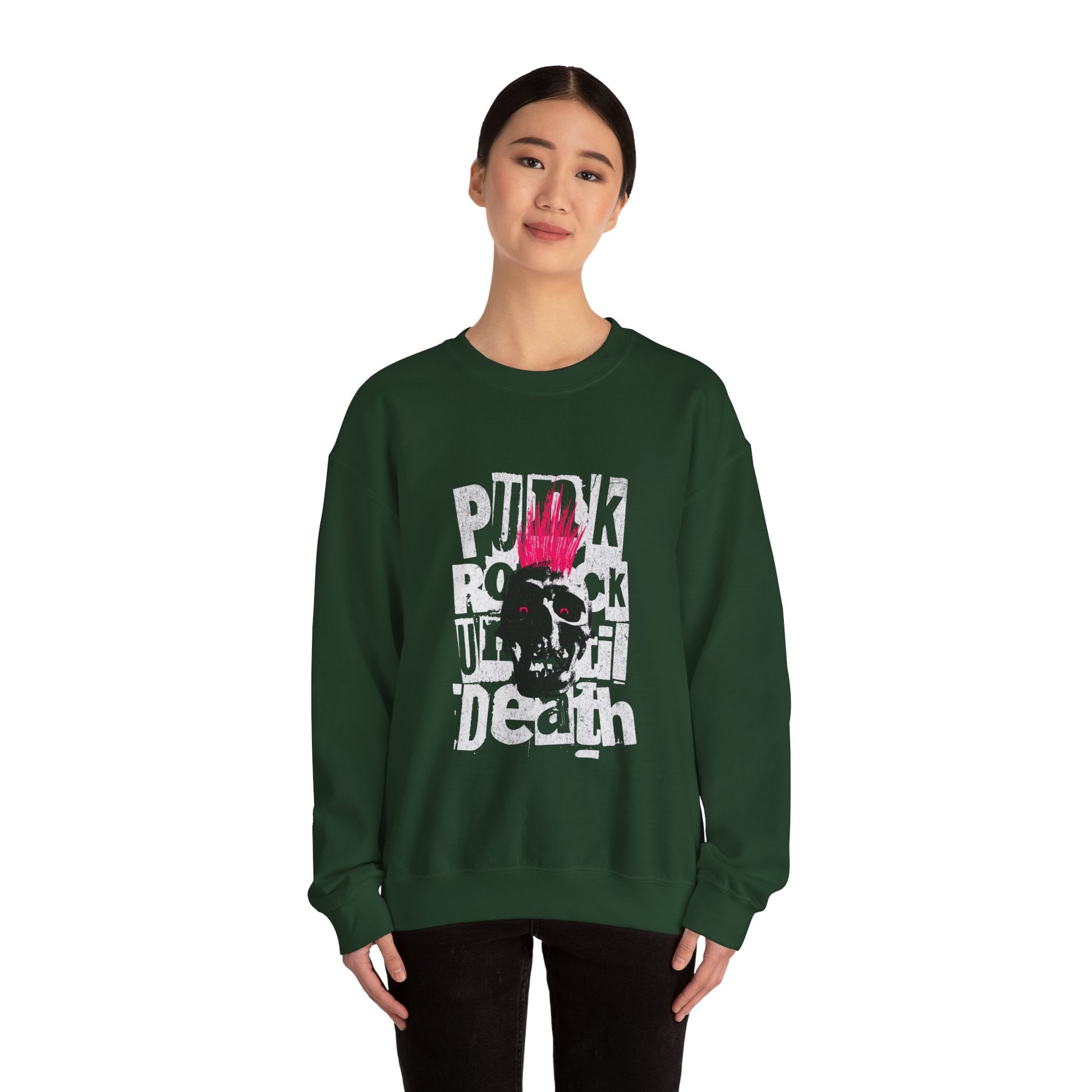 Punk Rock Skull Sweatshirt - Unisex Heavy Blend™ Crewneck.