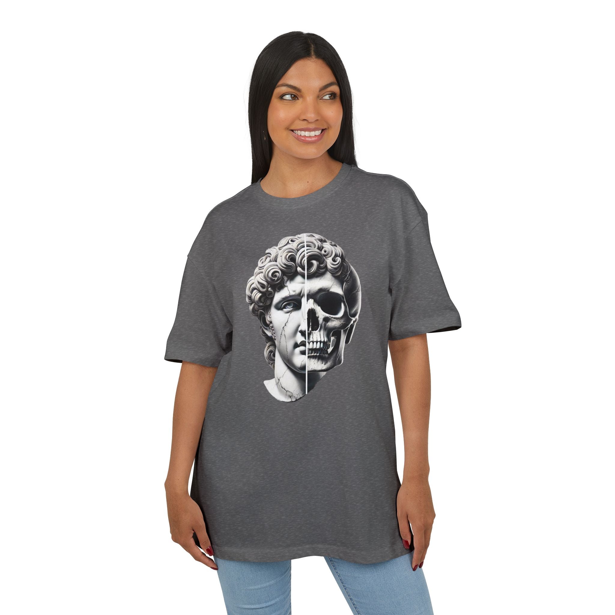 Half Skull Gangsta David Unisex Heavy Oversize Tee