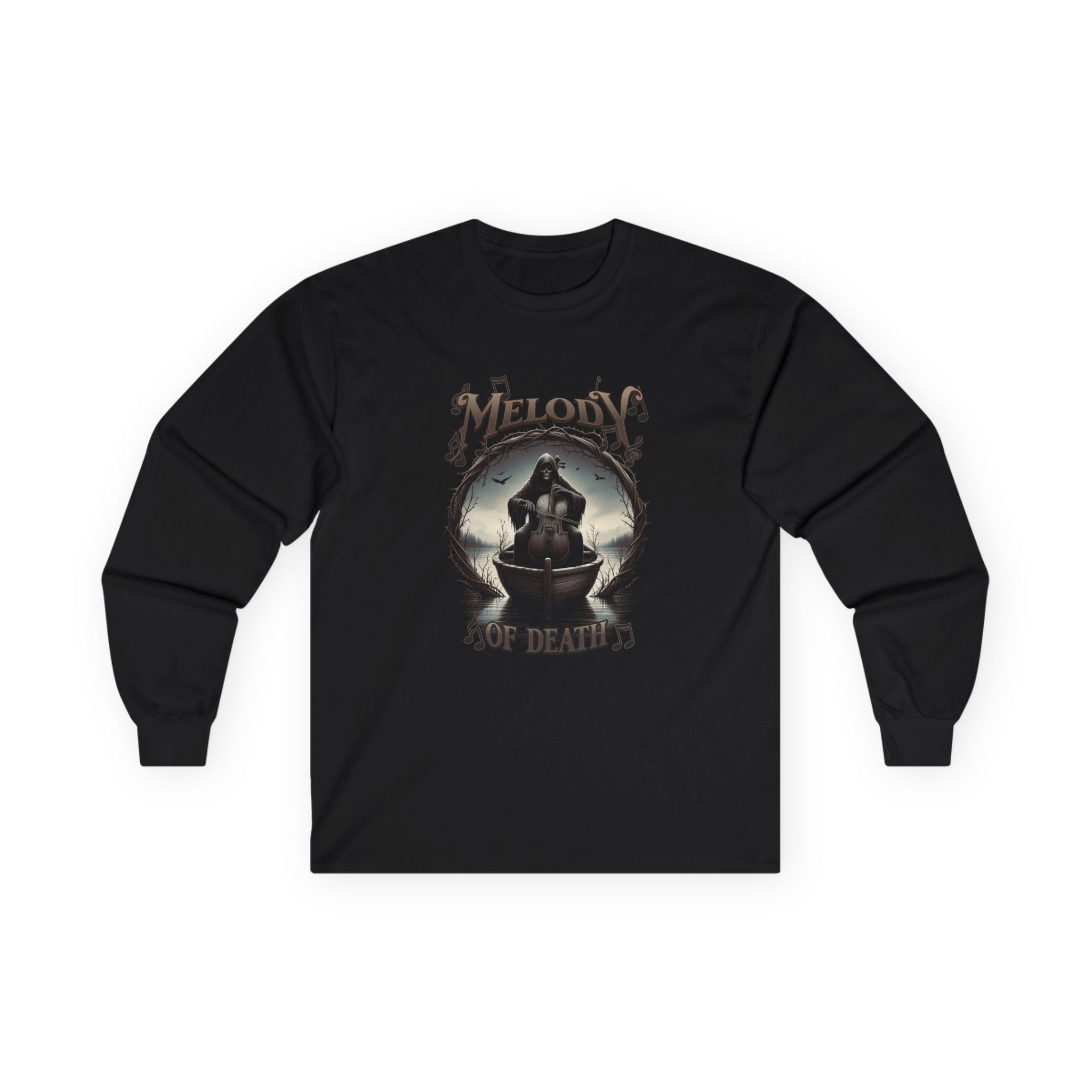 Melody of Death Unisex Long Sleeve Tee - Gothic Music Shirt