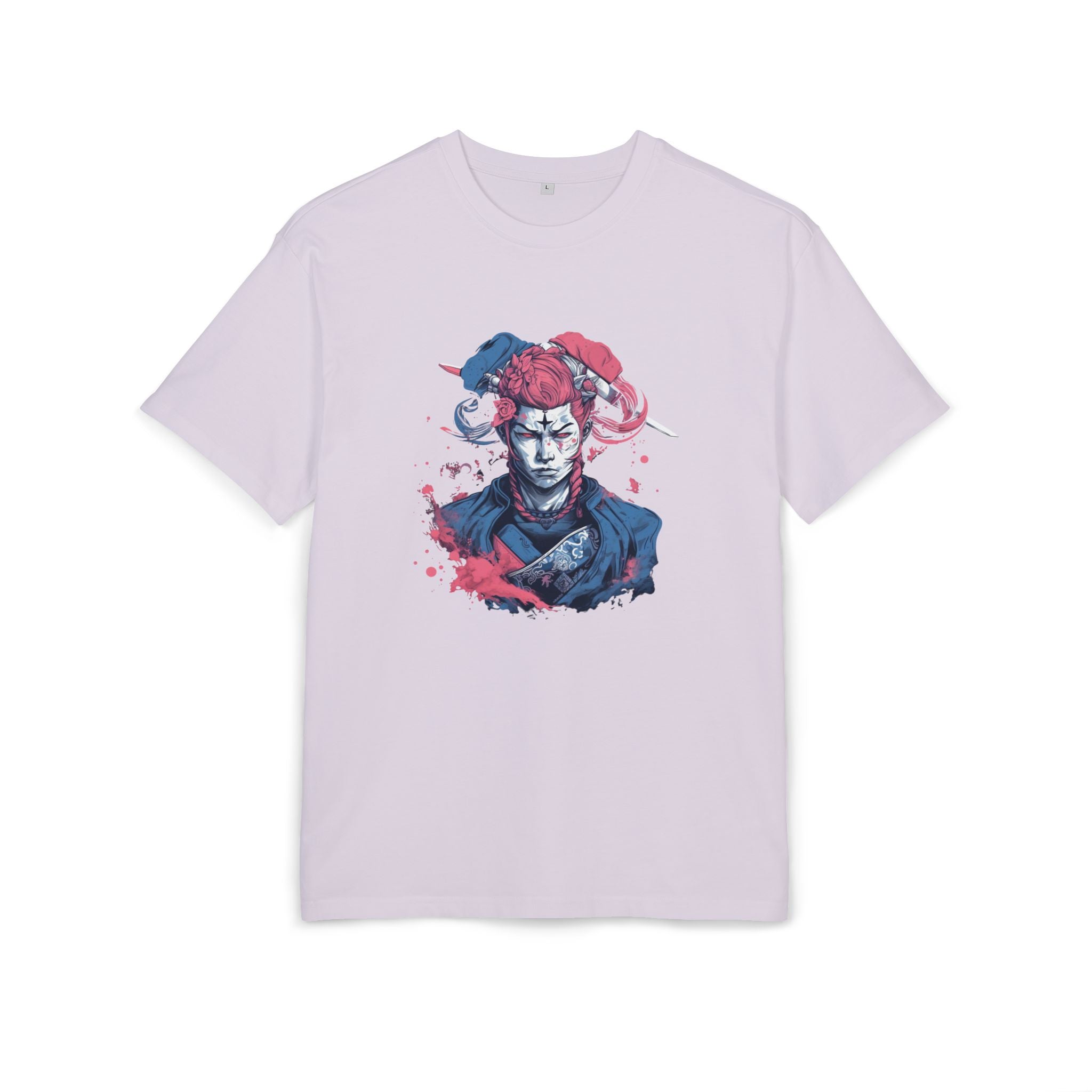 Artistic Samurai Oversize Tee - Unique Graphic T-Shirt for Anime & Manga Fans