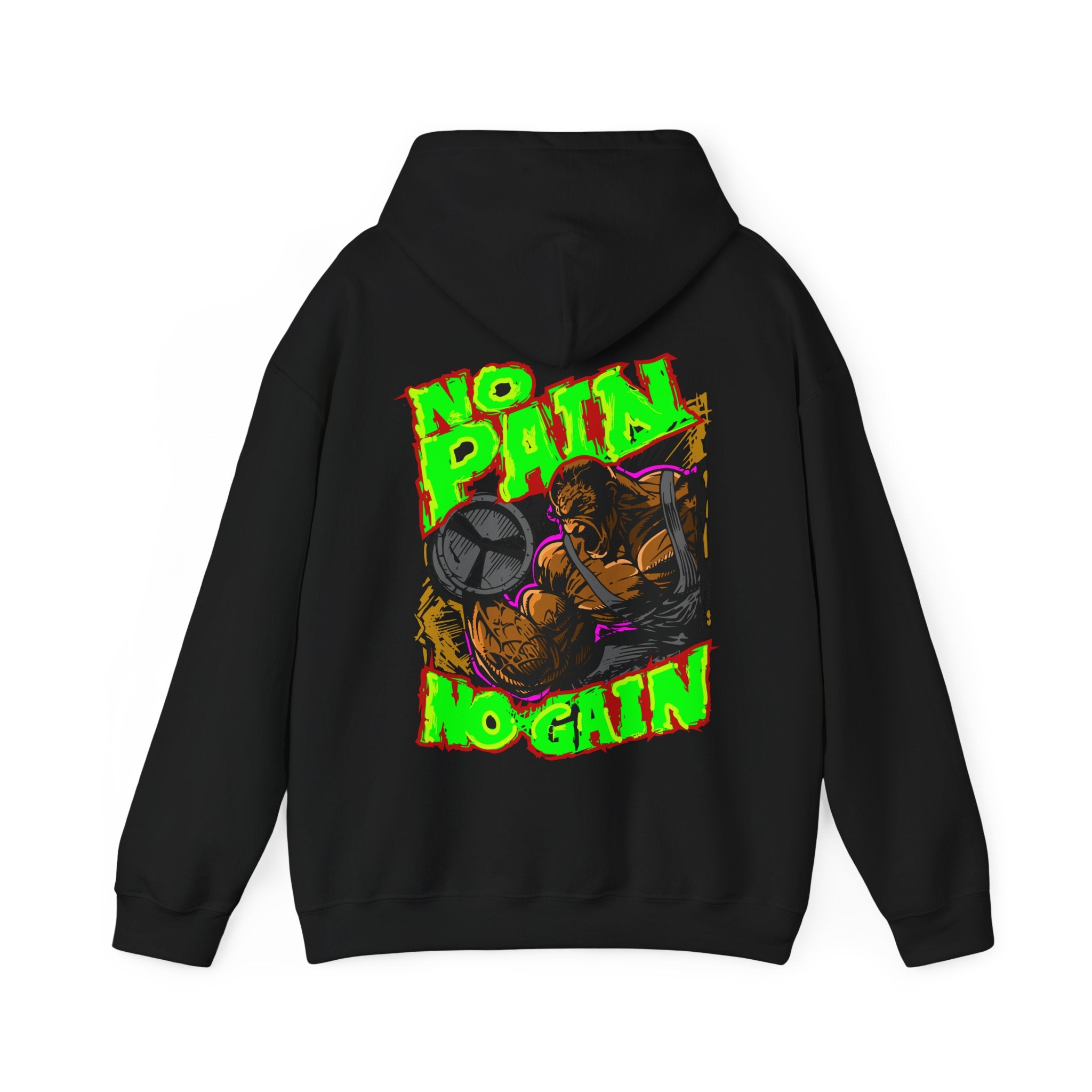 Motivational No Pain No Gain Hoodie for Fitness Enthusiasts