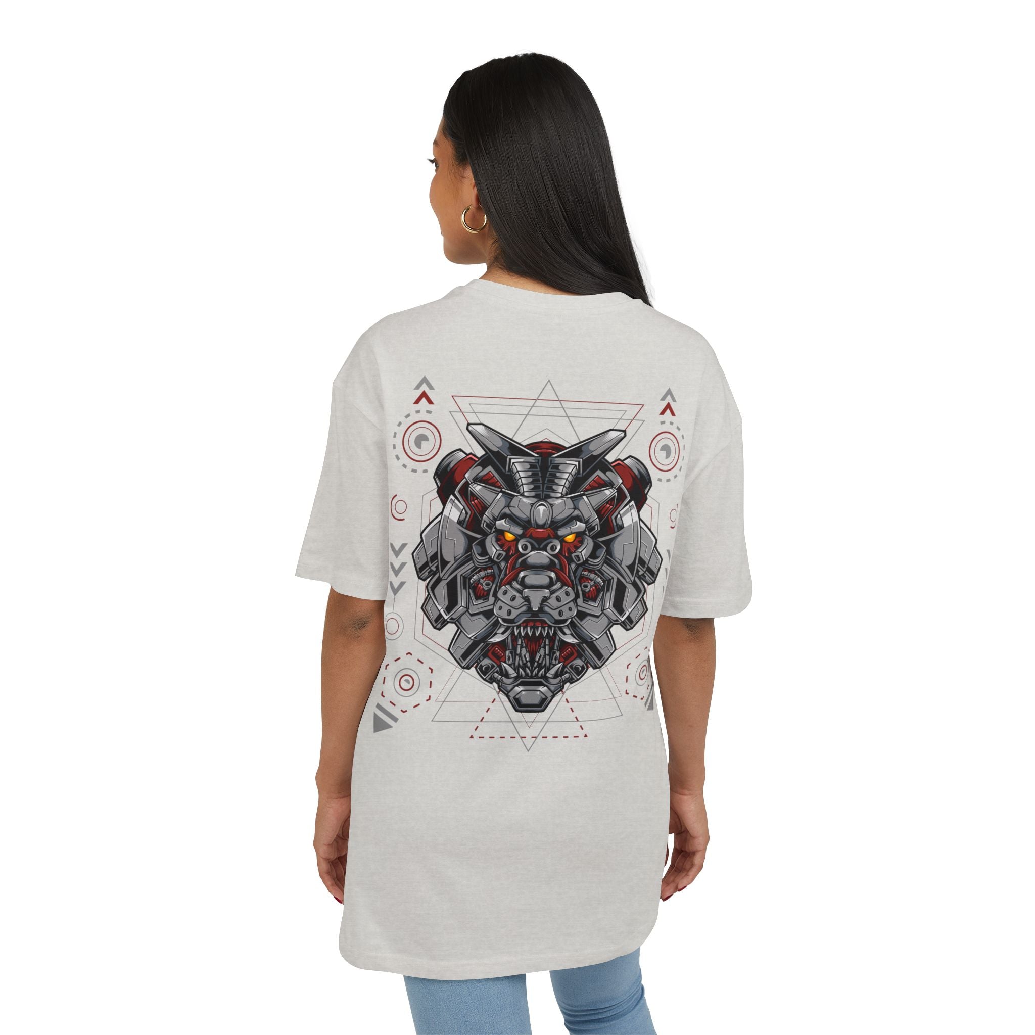 Samurai Lion Unisex Heavy Oversize Tee - Bold Graphic Design