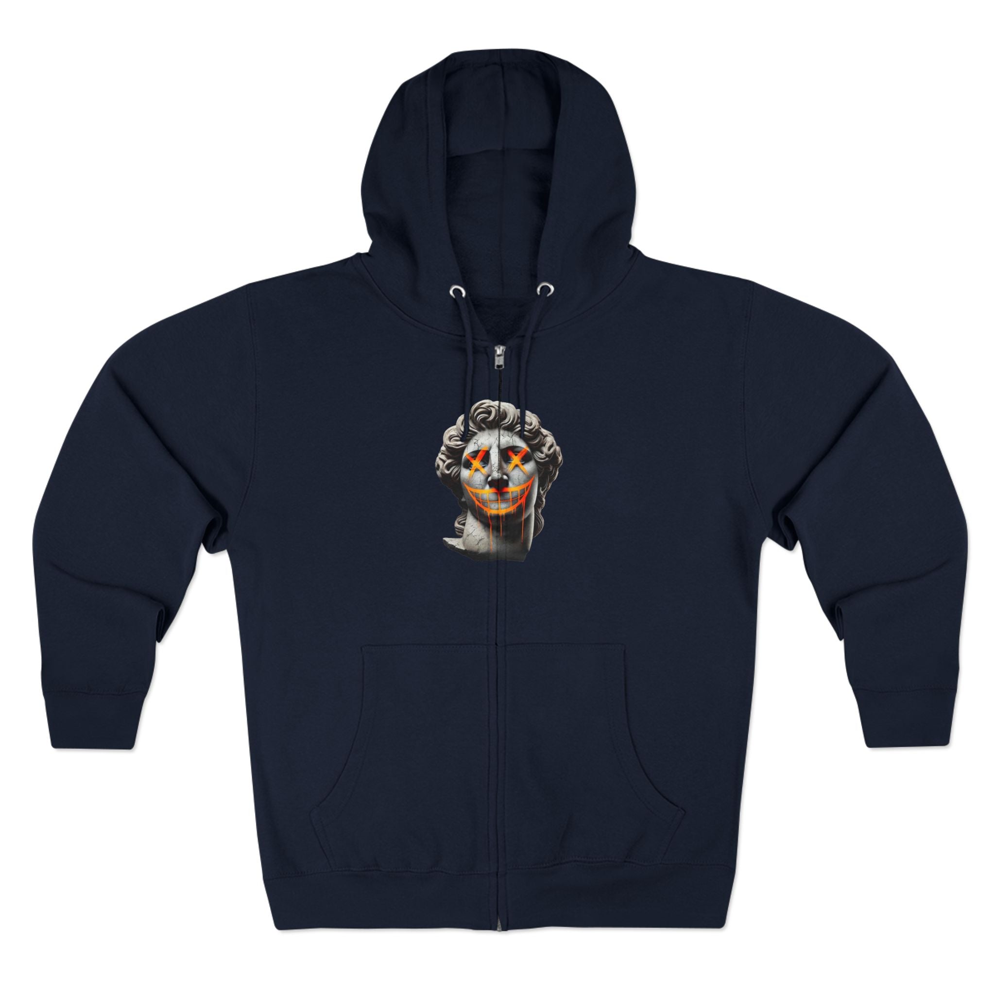 Dripping Gangsta David Unisex Zip Hoodie - Unique Graphic Design for Statement Style