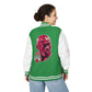 Unisex Heavyweight Letterman Jacket - Retro Basketball Style with Michael Jordan Graphic