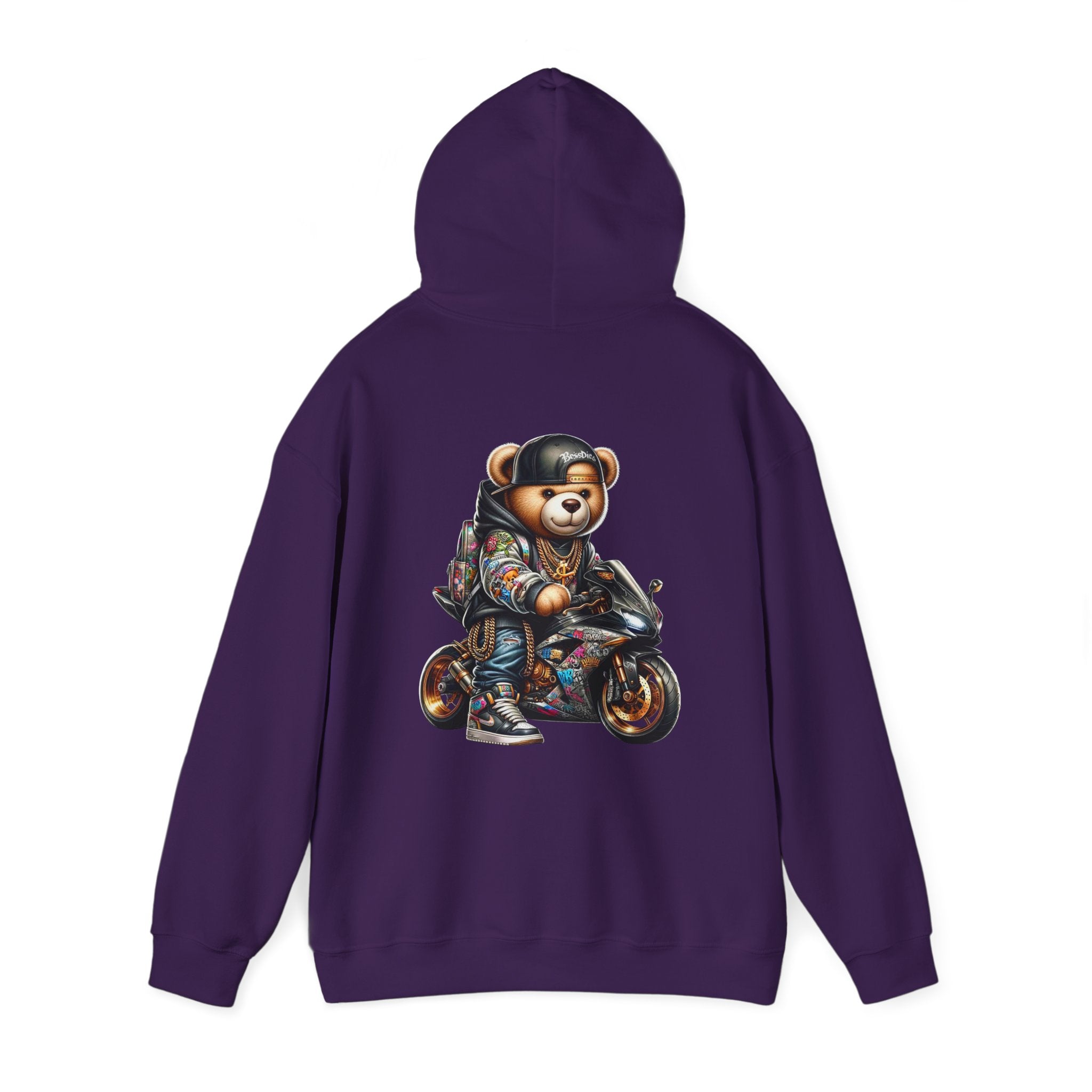 Gangsta Biker Teddy Bear Unisex Hoodie