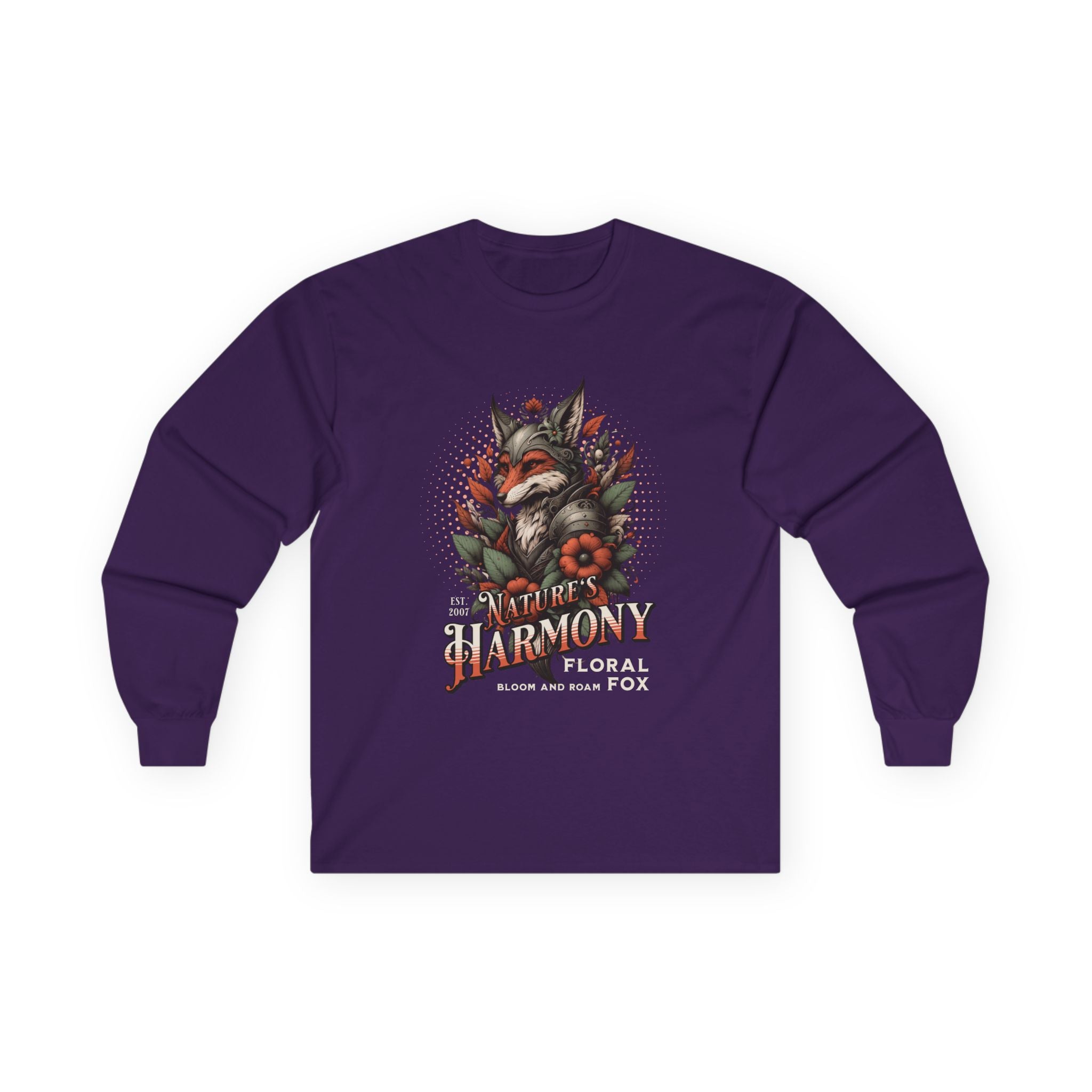 Nature's Harmony Floral Fox Long Sleeve Tee