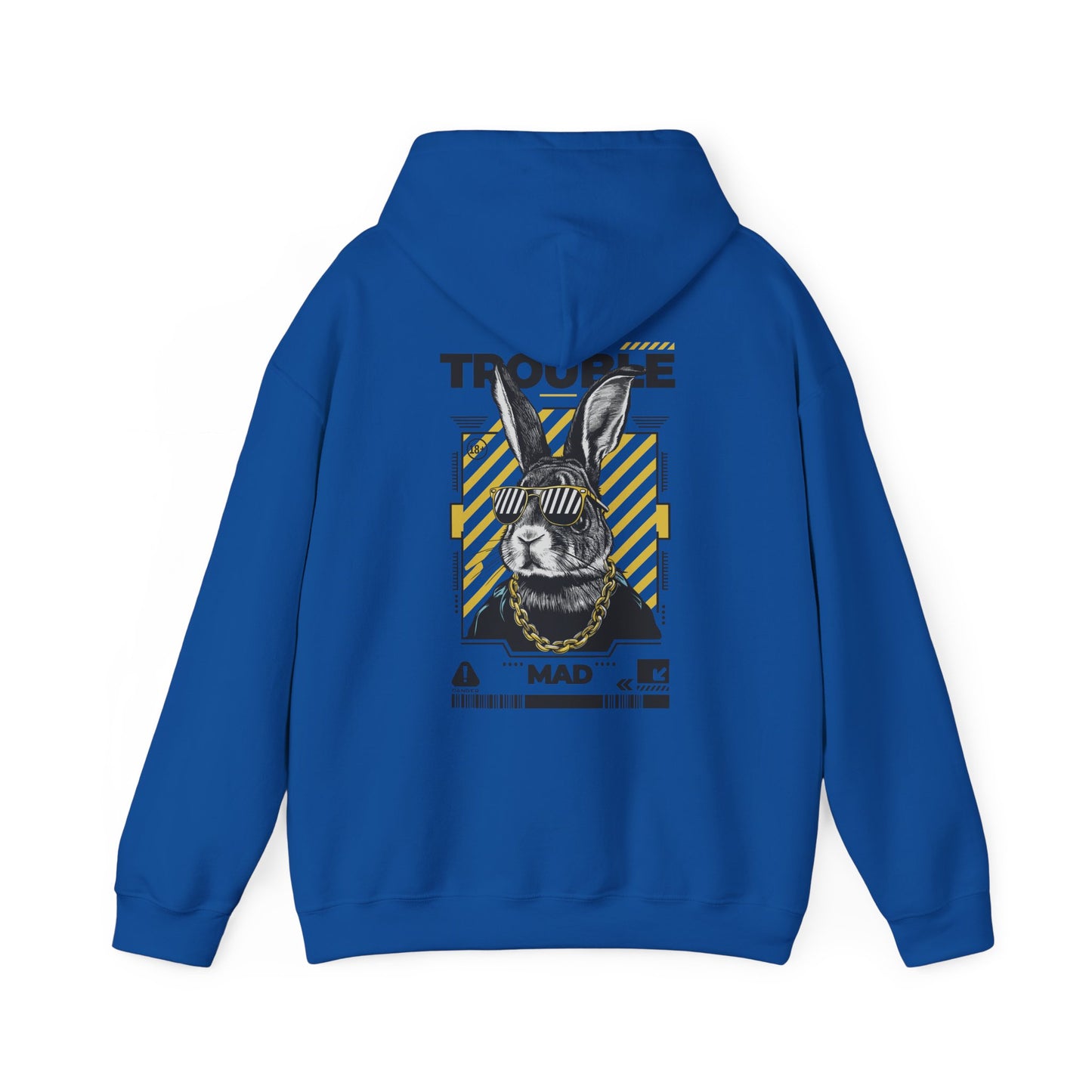 Unisex Heavy Blend™ Hooded Sweatshirt - 'Trouble' Bunny Design