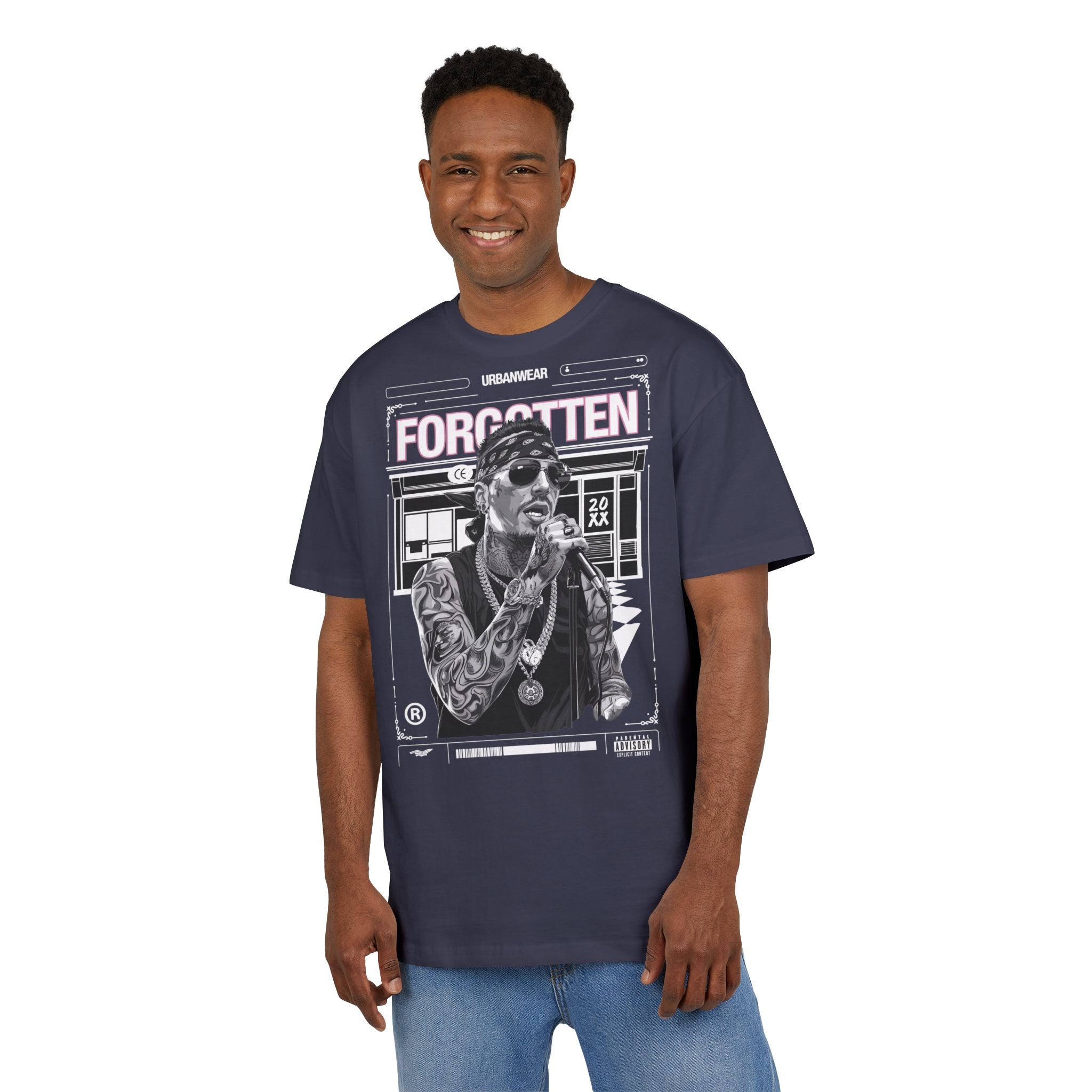 Urban Vibe Oversized Tee - "Forgotten" Graphic Design for Streetwear Enthusiasts