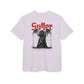Gothic Angel Unisex Heavy Oversize Tee - 'Suffer' Graphic T-Shirt