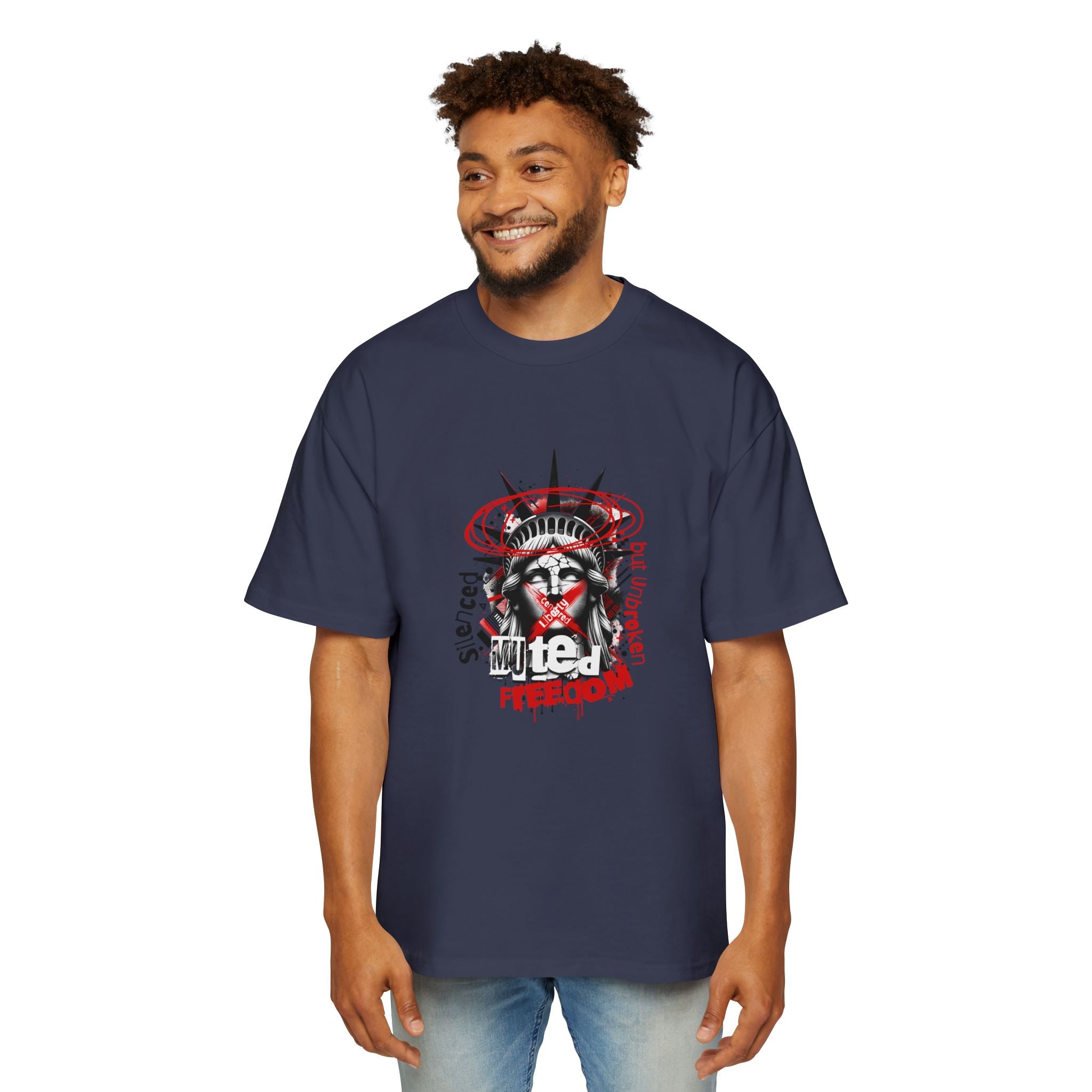 Freedom Statement Oversized Tee for Men