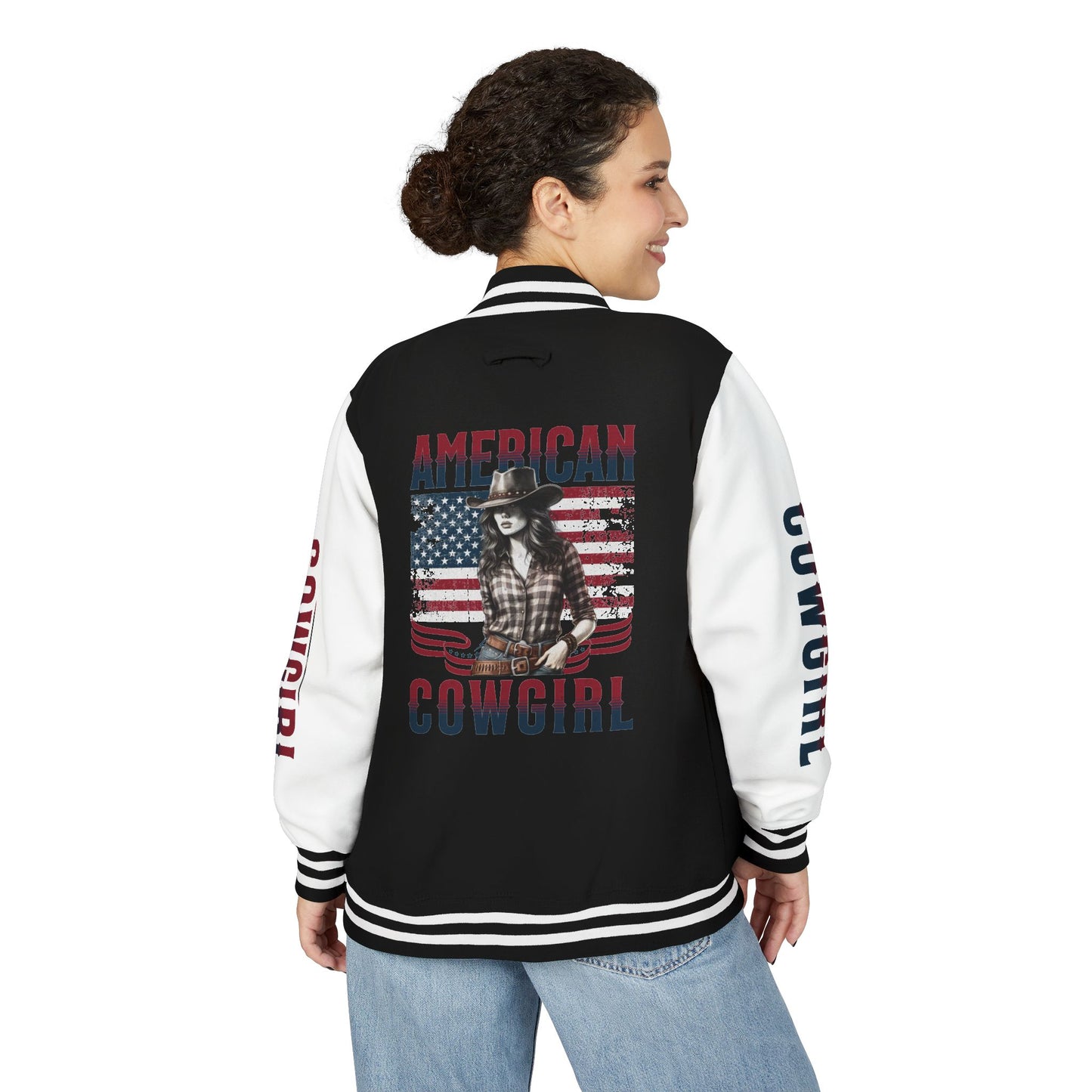 American Cowgirl Unisex Heavyweight Letterman Jacket - Vintage Style