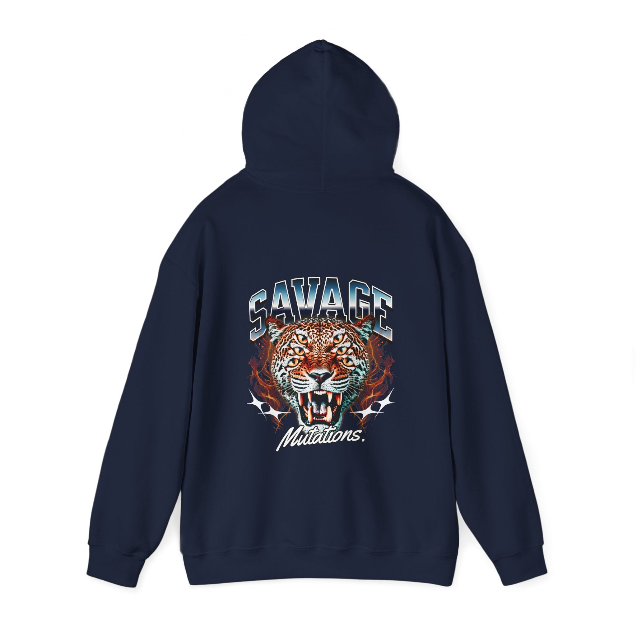 Savage Tiger Unisex Heavy Blend Hooded Sweatshirt - Bold Graphic Design for Animal Lovers