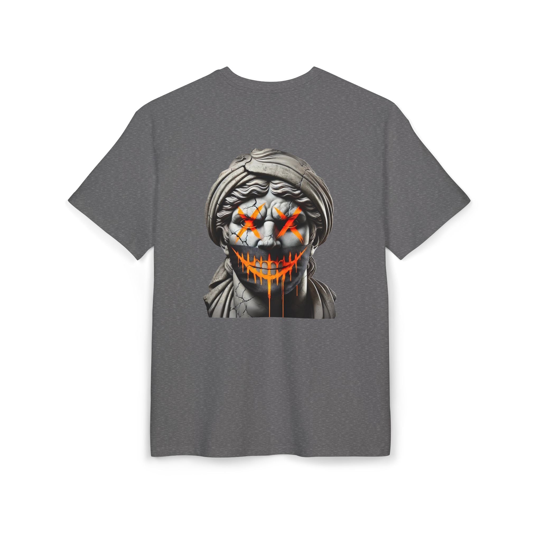 Dripping Gangsta David Oversize Tee with Distorted Statue Design