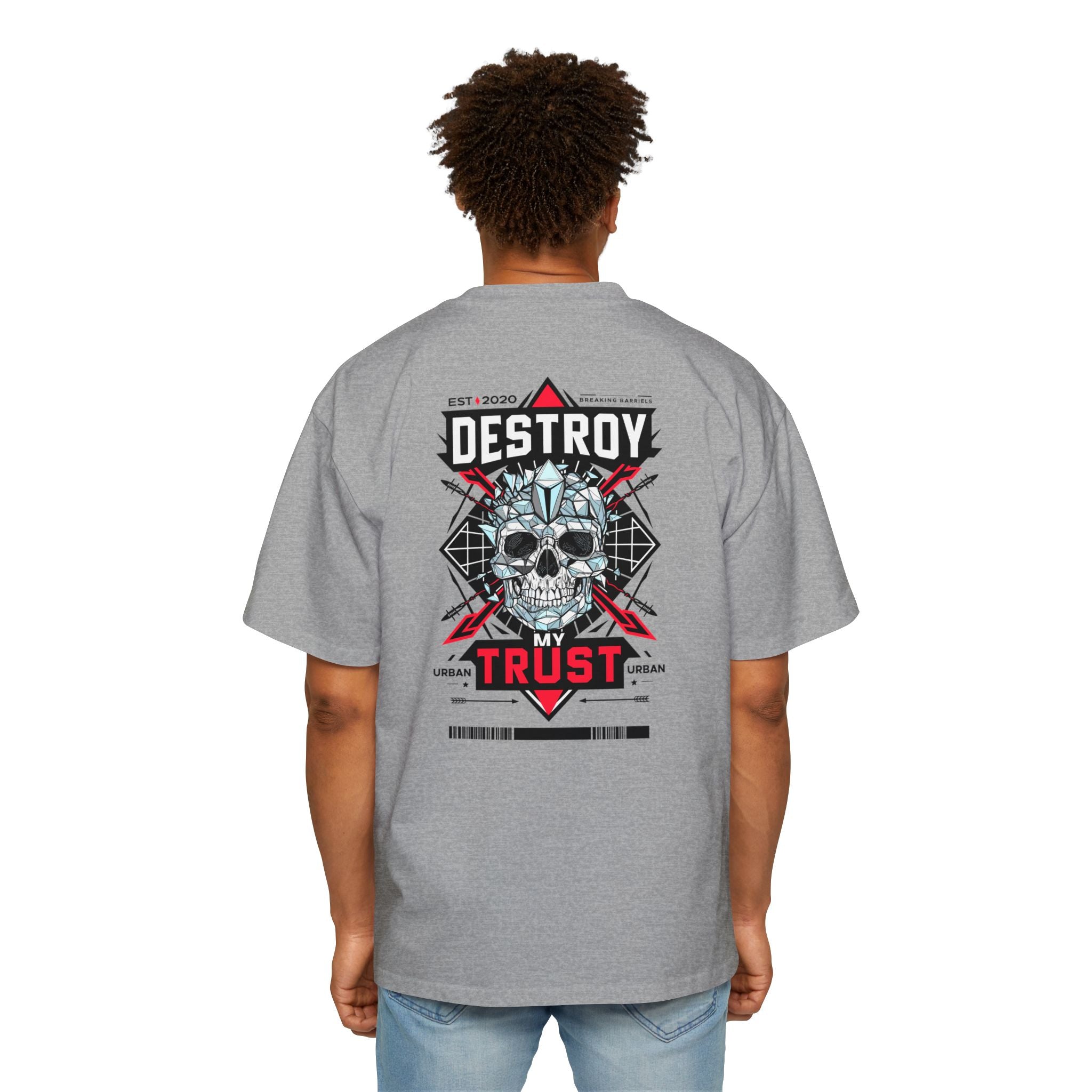 Urban Graphic Tee - "DESTROY MY TRUST" Skull Design