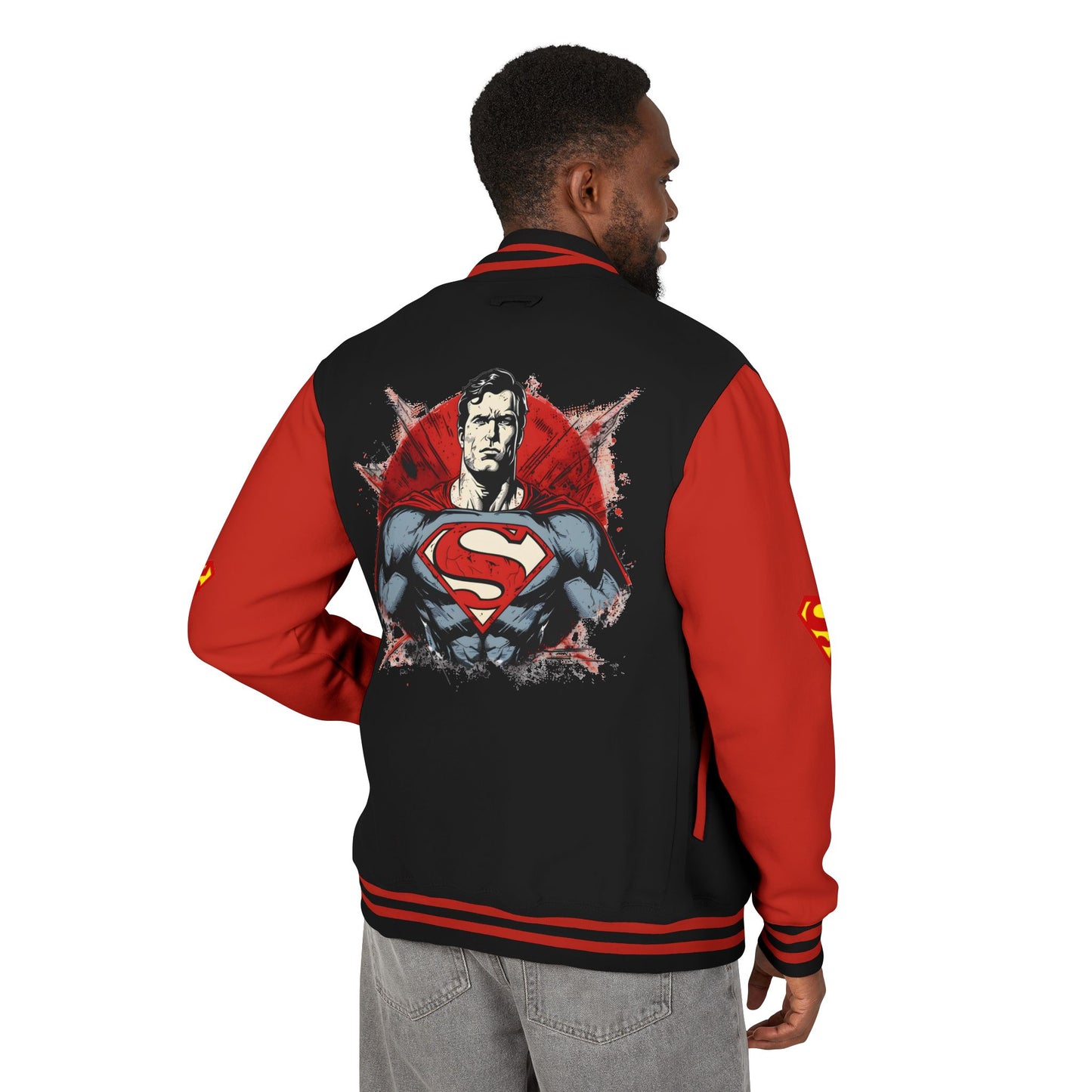 Superman Heavyweight Letterman Jacket for Fans