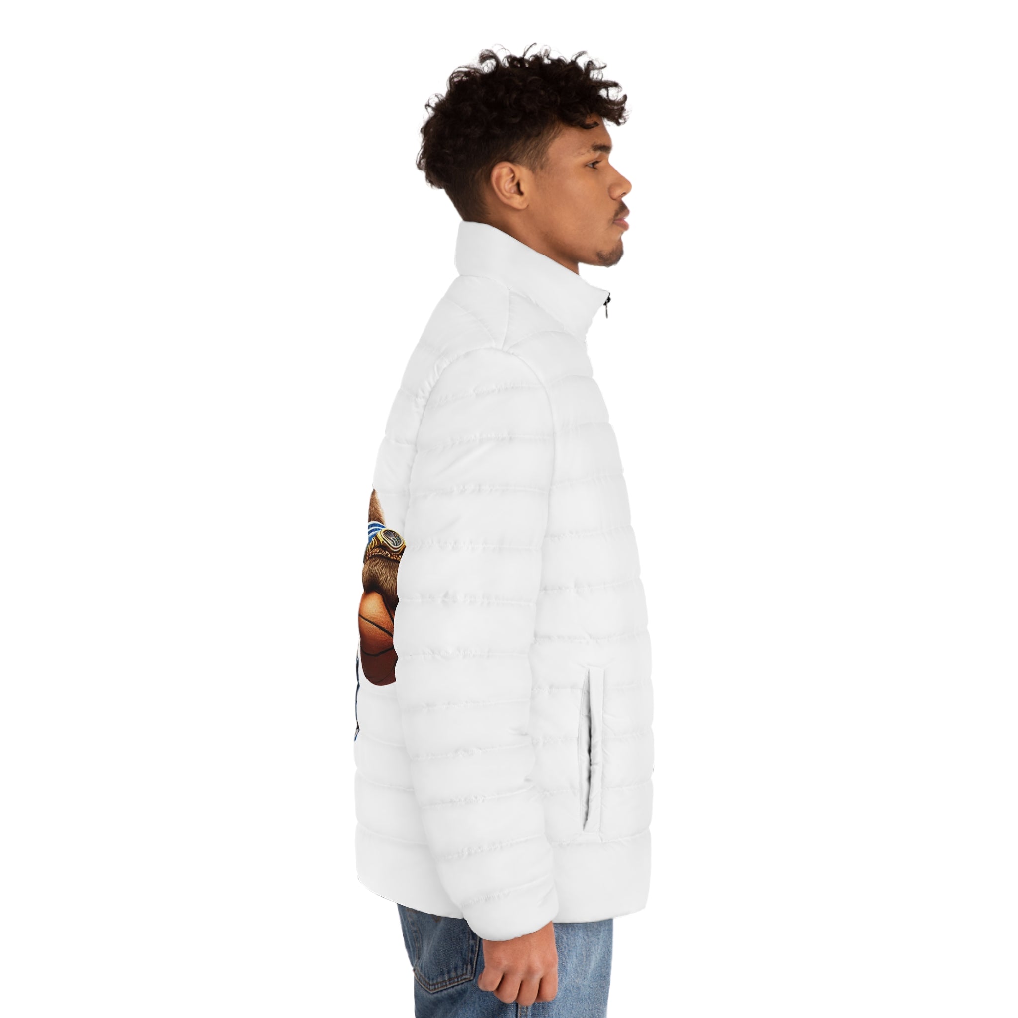 Basketball Teddy Men's Puffer Jacket