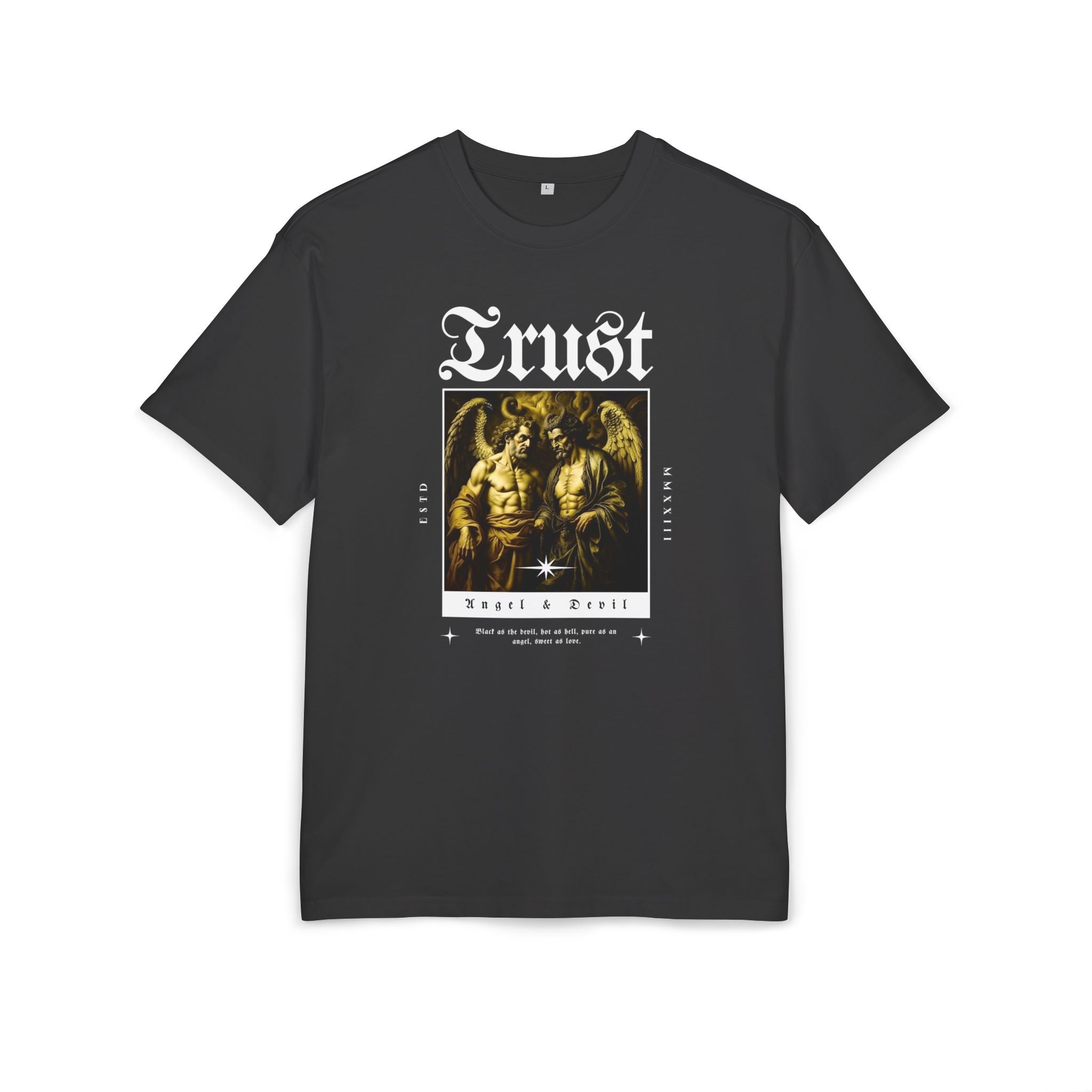 Trust Oversize Unisex Tee – Angel & Devil Design