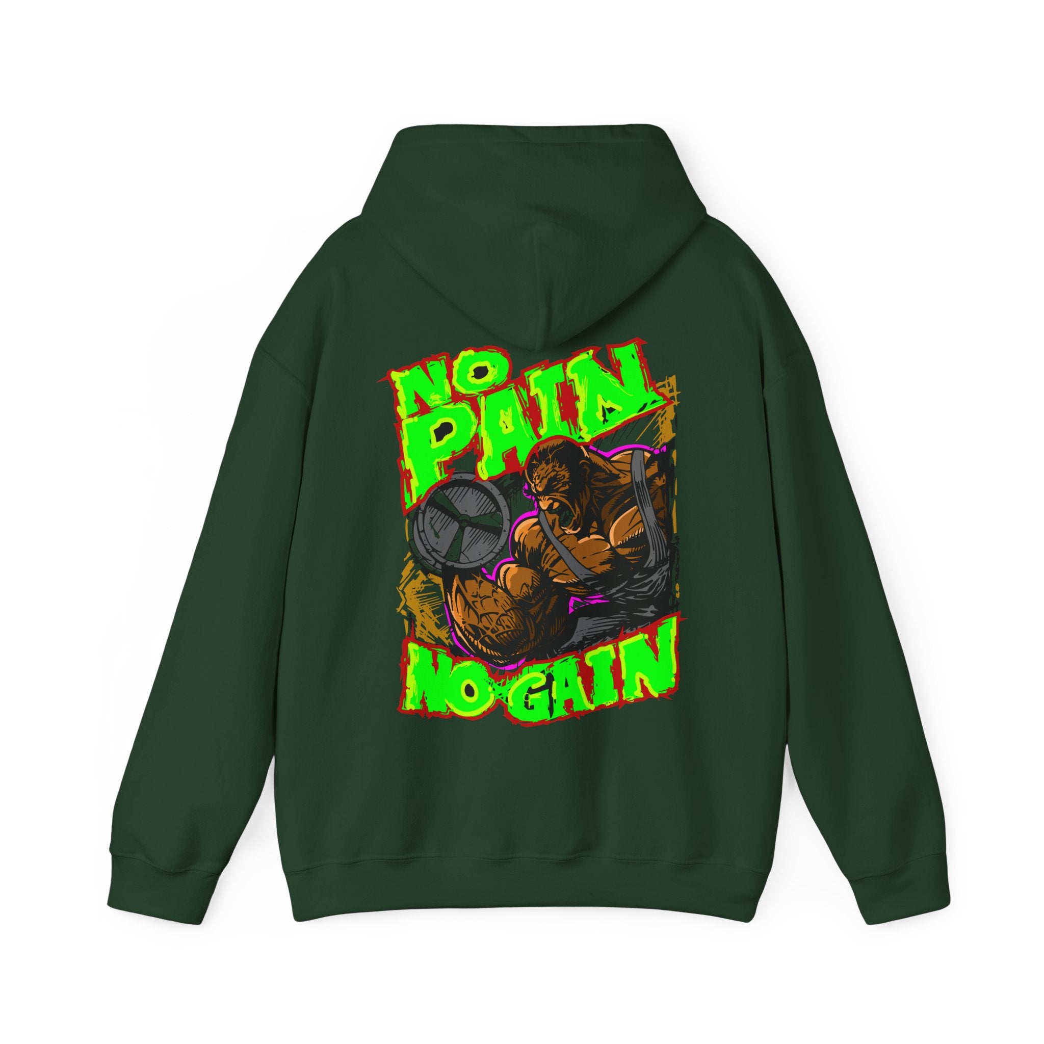 Motivational No Pain No Gain Hoodie for Fitness Enthusiasts