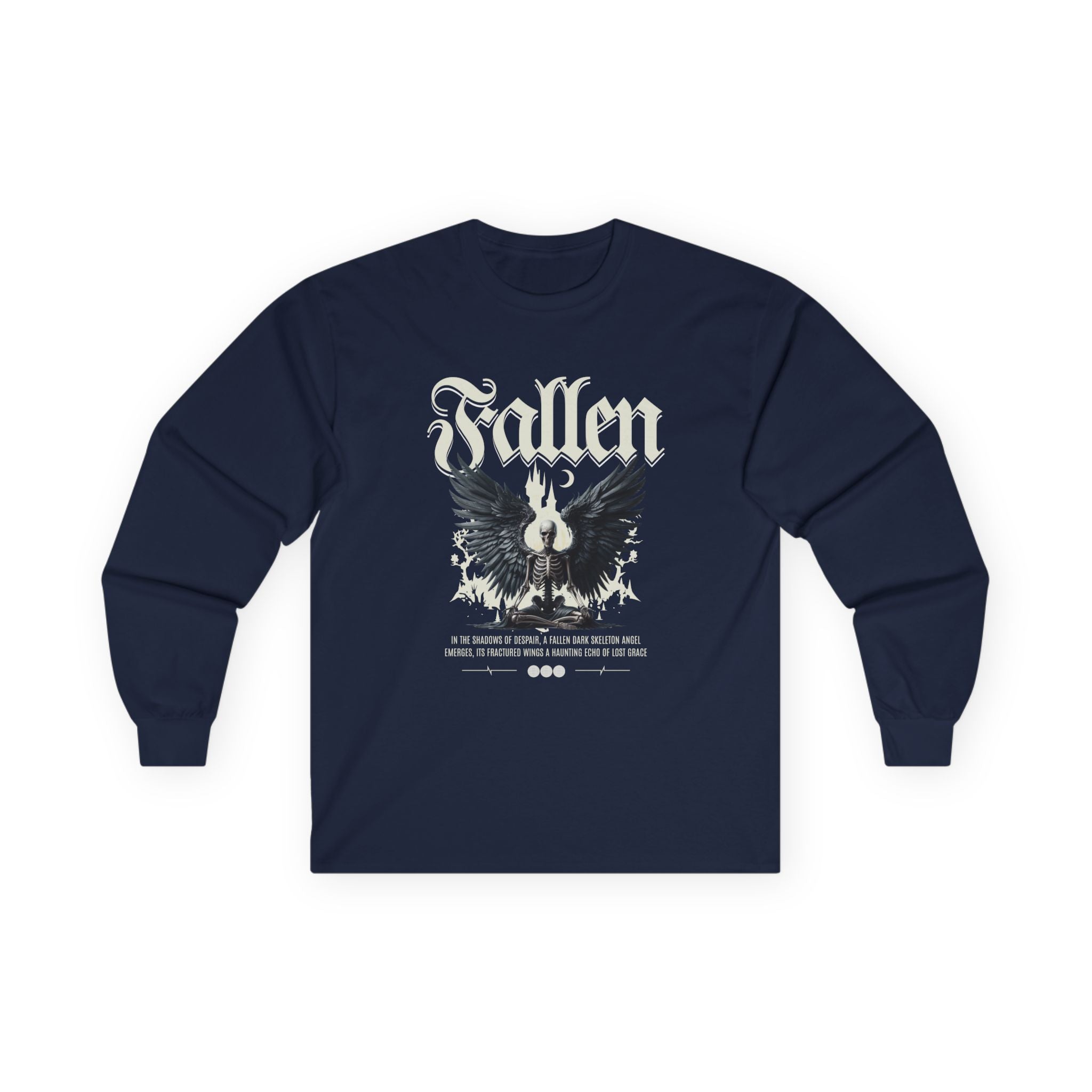 Fallen Unisex Ultra Cotton Long Sleeve Tee - Dark Aesthetic Graphic Shirt.