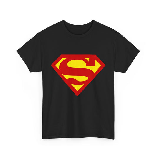 Superhero Unisex Heavy Cotton Tee - Bold Superman Design for Comic Fans
