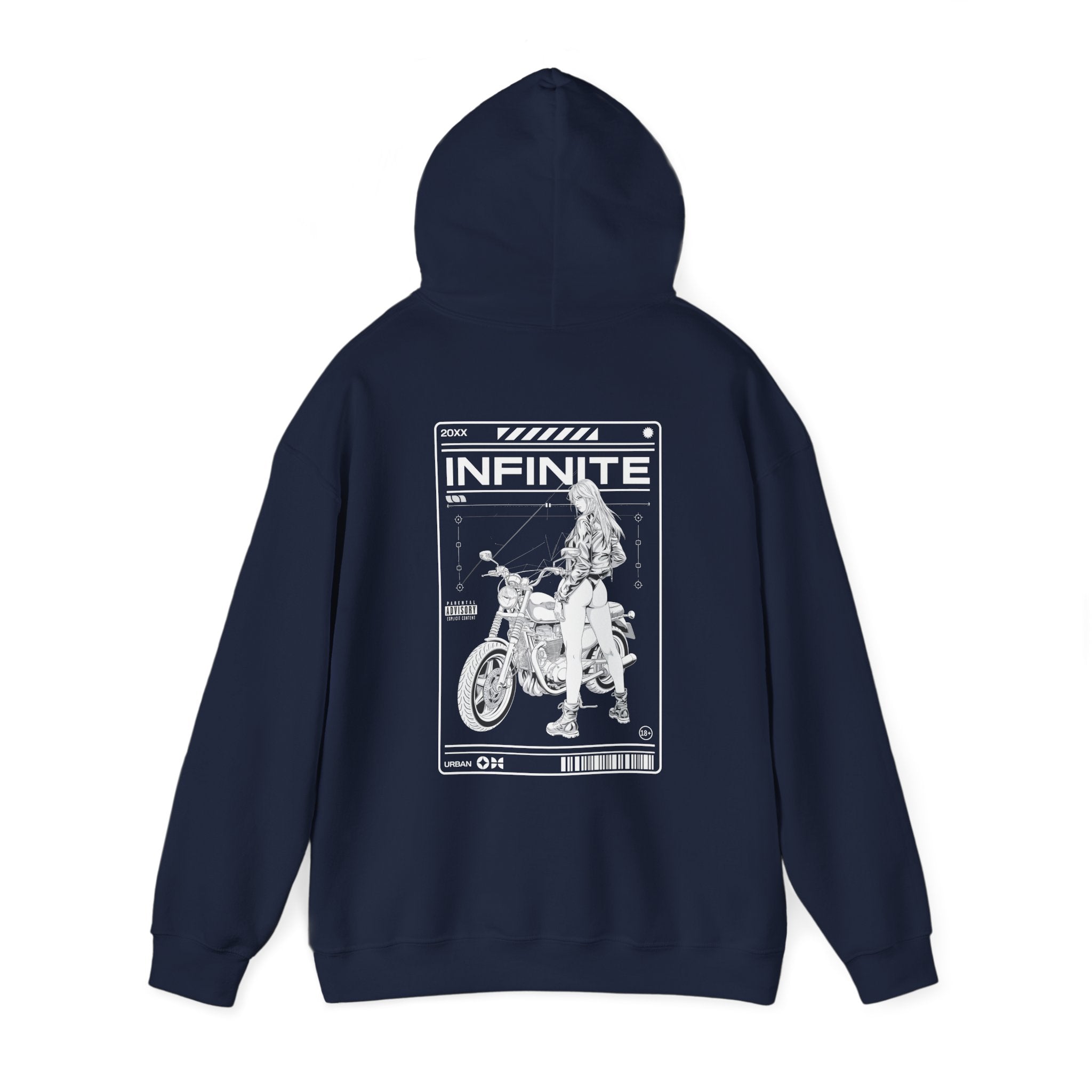 Infinite Style Unisex Hooded Sweatshirt - Vintage Motorcycle Design
