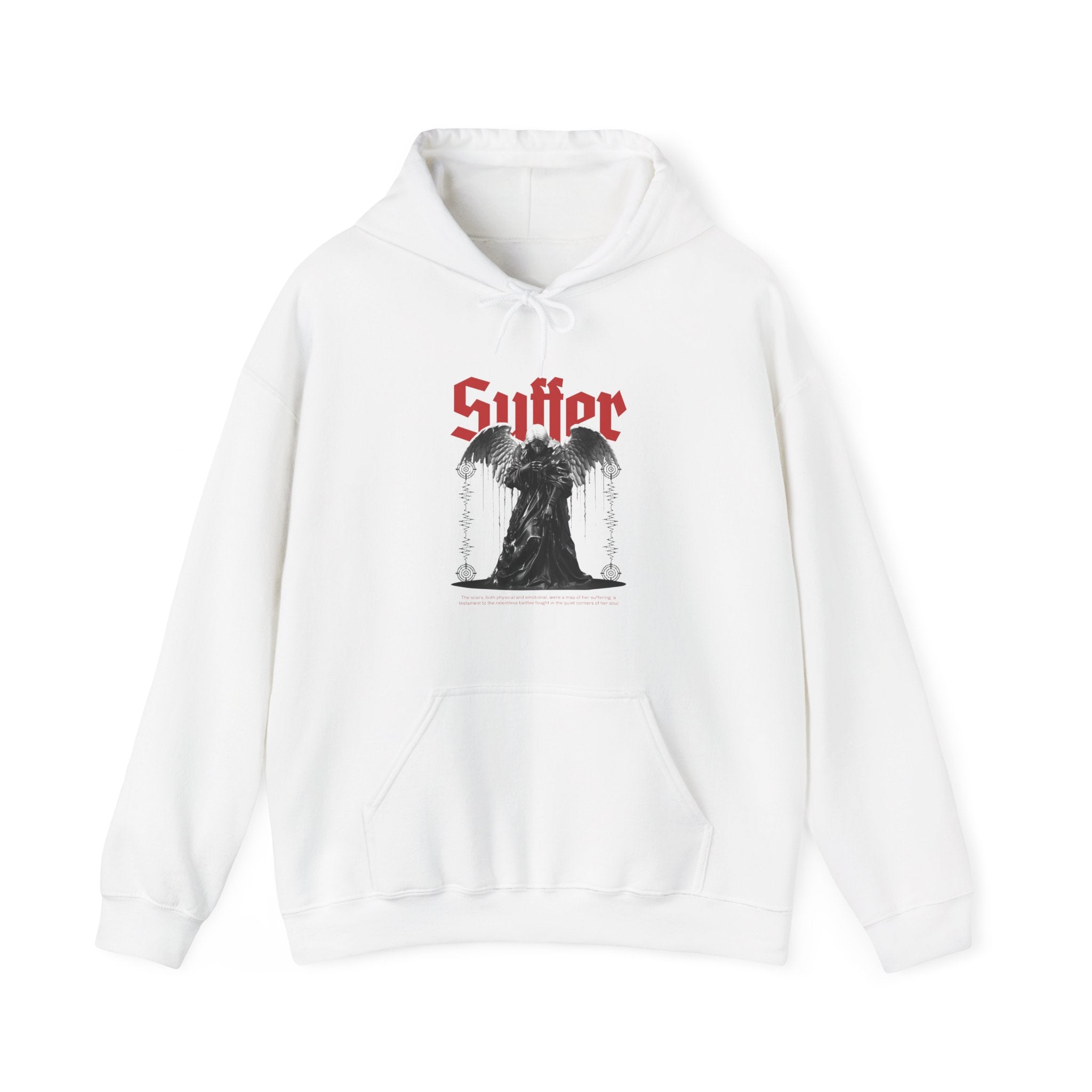 Gothic Unisex Hooded Sweatshirt - 'Suffer' Design