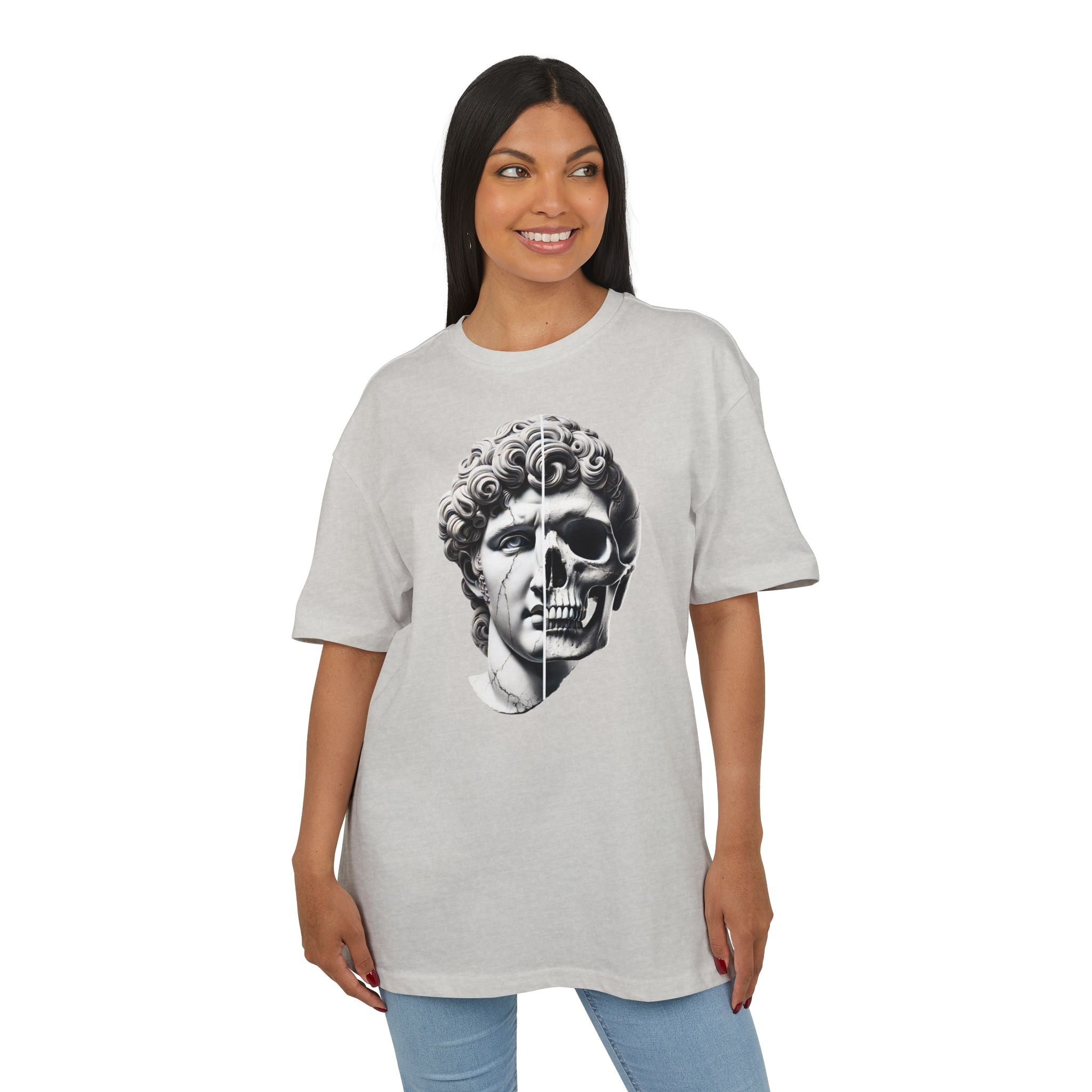 Half Skull Gangsta David Unisex Heavy Oversize Tee