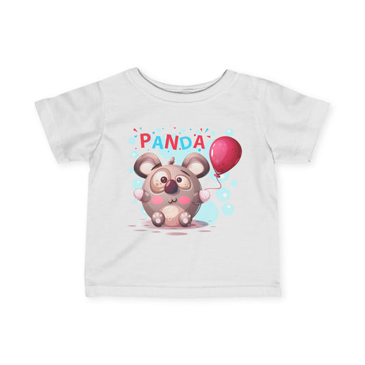 Cute Panda Infant Tee - Fun Baby T-Shirt with Balloon Design