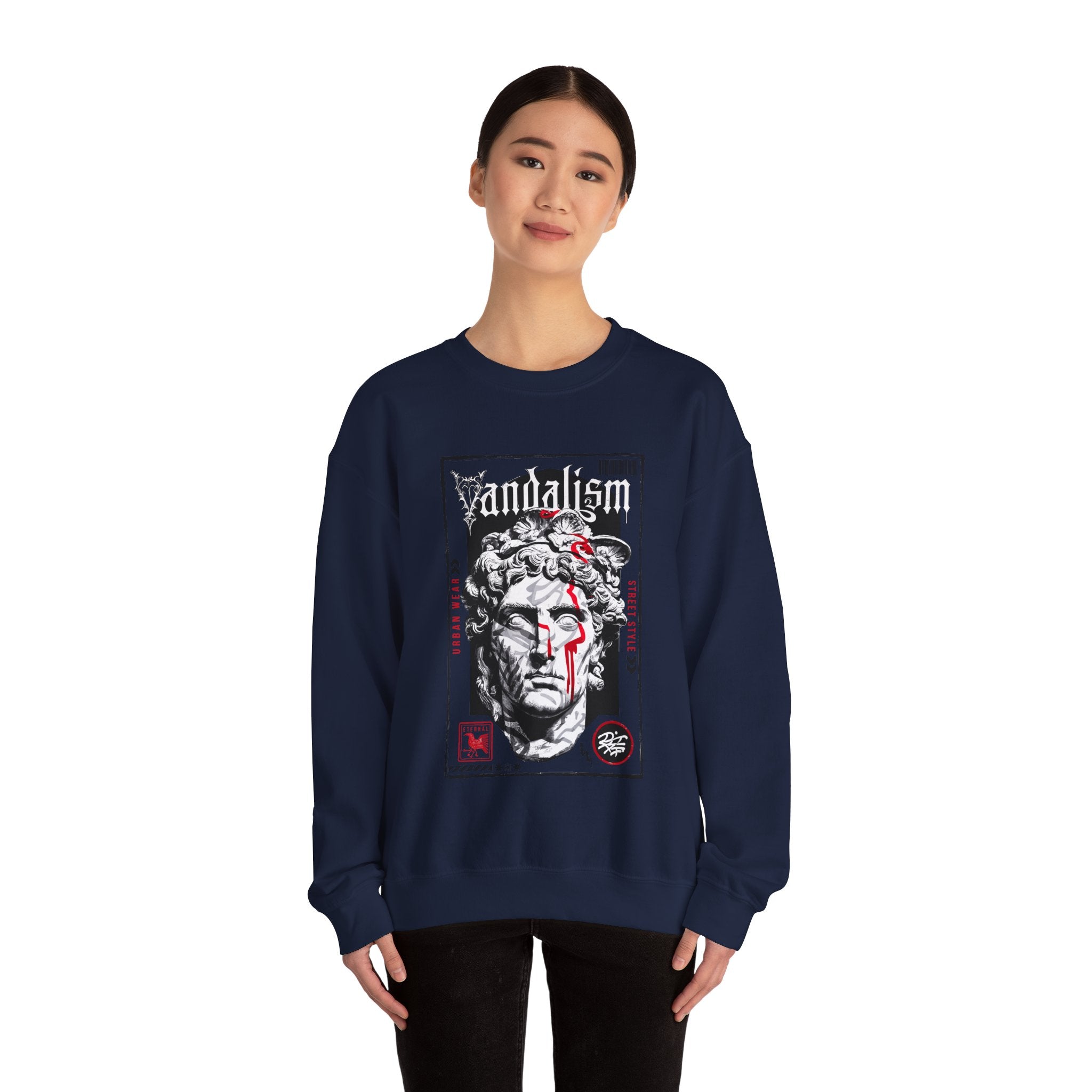 Vandalism Graphic Unisex Crewneck Sweatshirt - Edgy Street Style