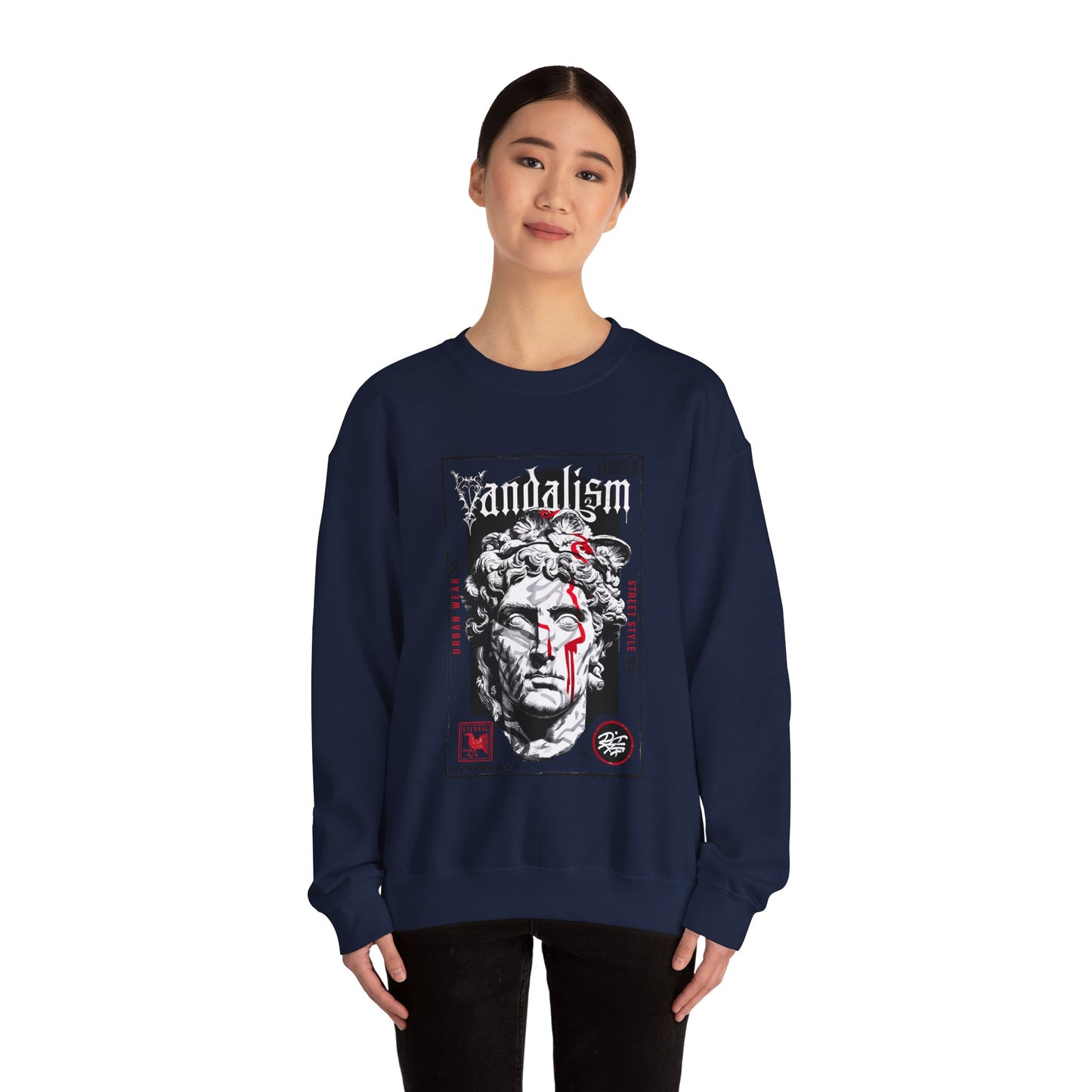 Vandalism Graphic Unisex Crewneck Sweatshirt - Edgy Street Style