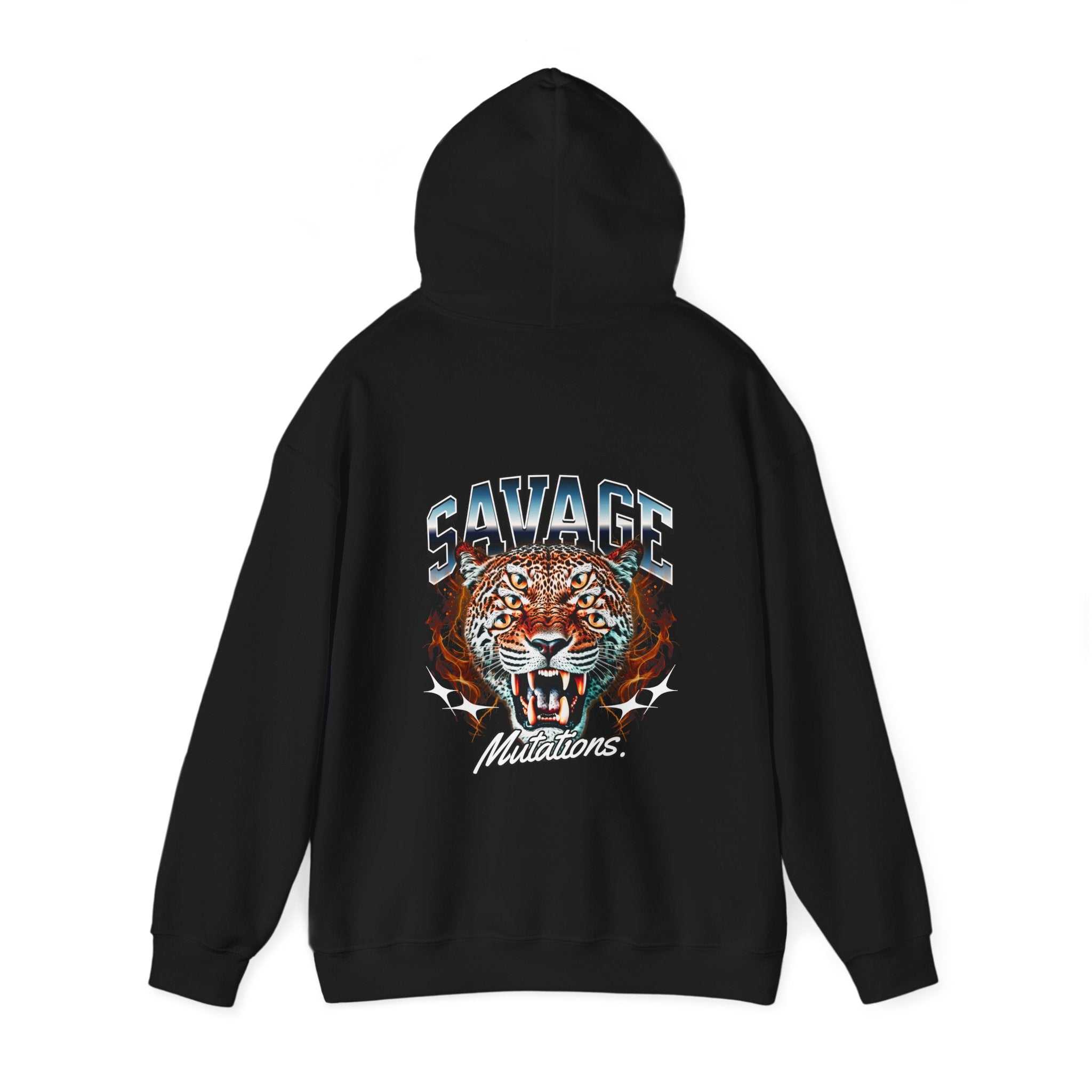Savage Tiger Unisex Heavy Blend Hooded Sweatshirt - Bold Graphic Design for Animal Lovers