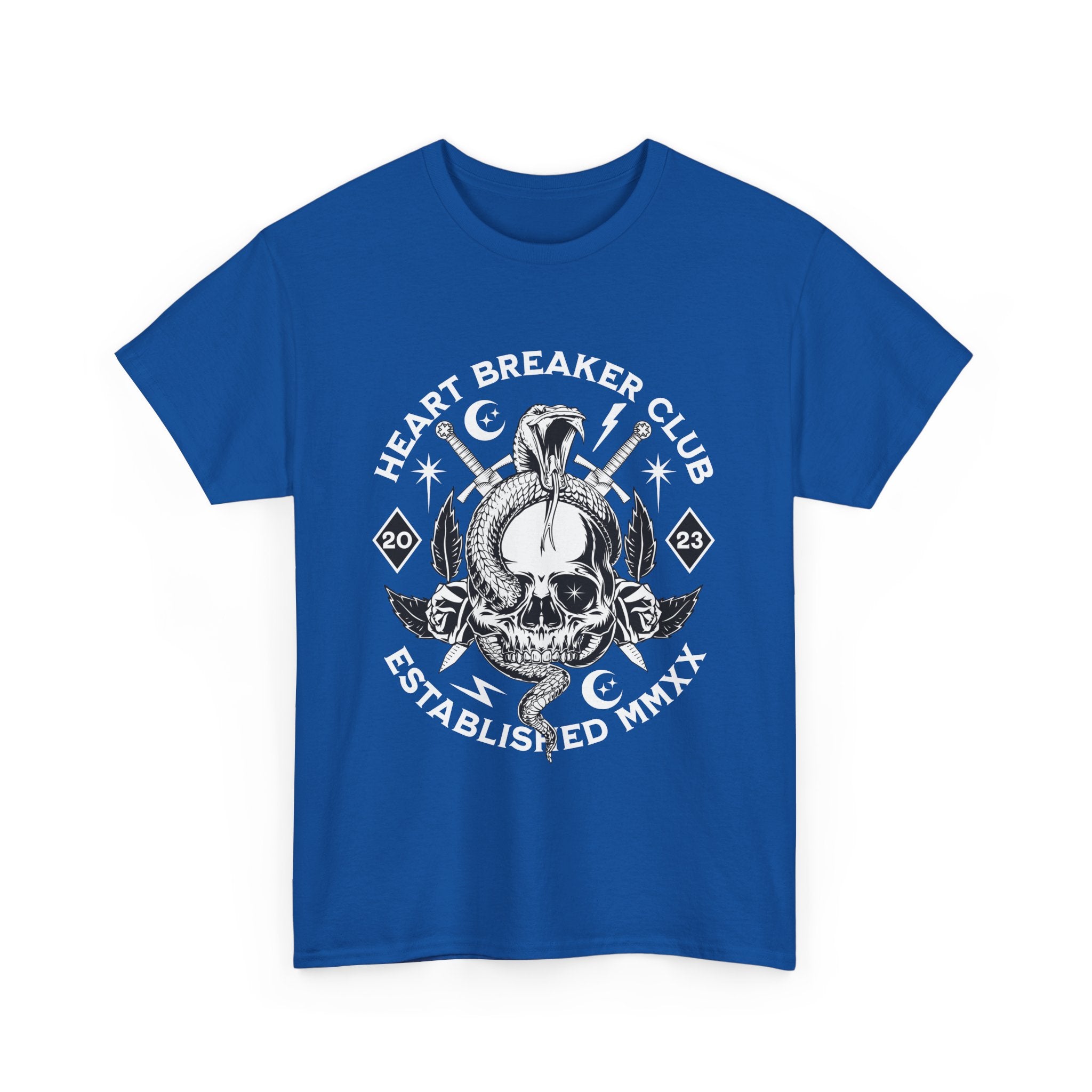 HEART BREAKER CLUB Skull Unisex Heavy Cotton Tee - Edgy Graphic T-Shirt for Casual Vibes