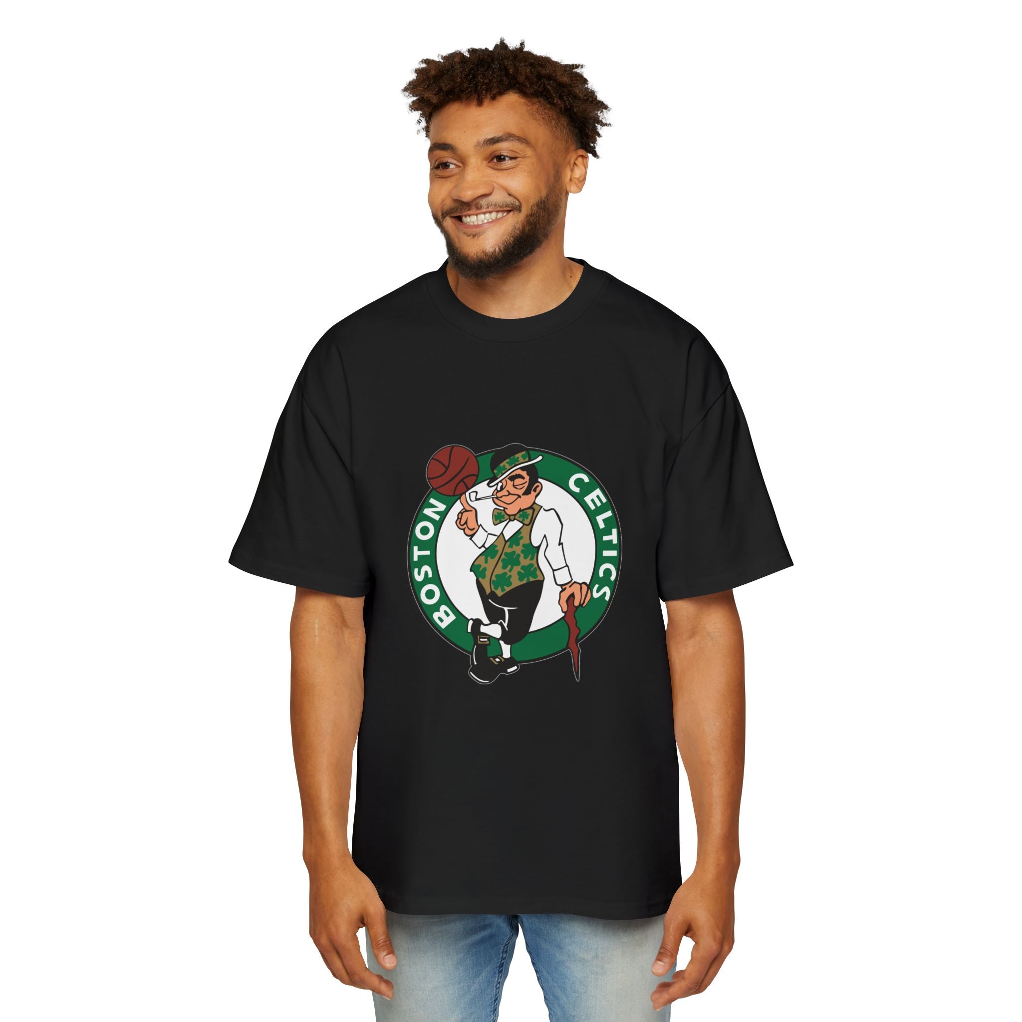 Boston Celtics Oversized Tee - Heavyweight Basketball Shirt