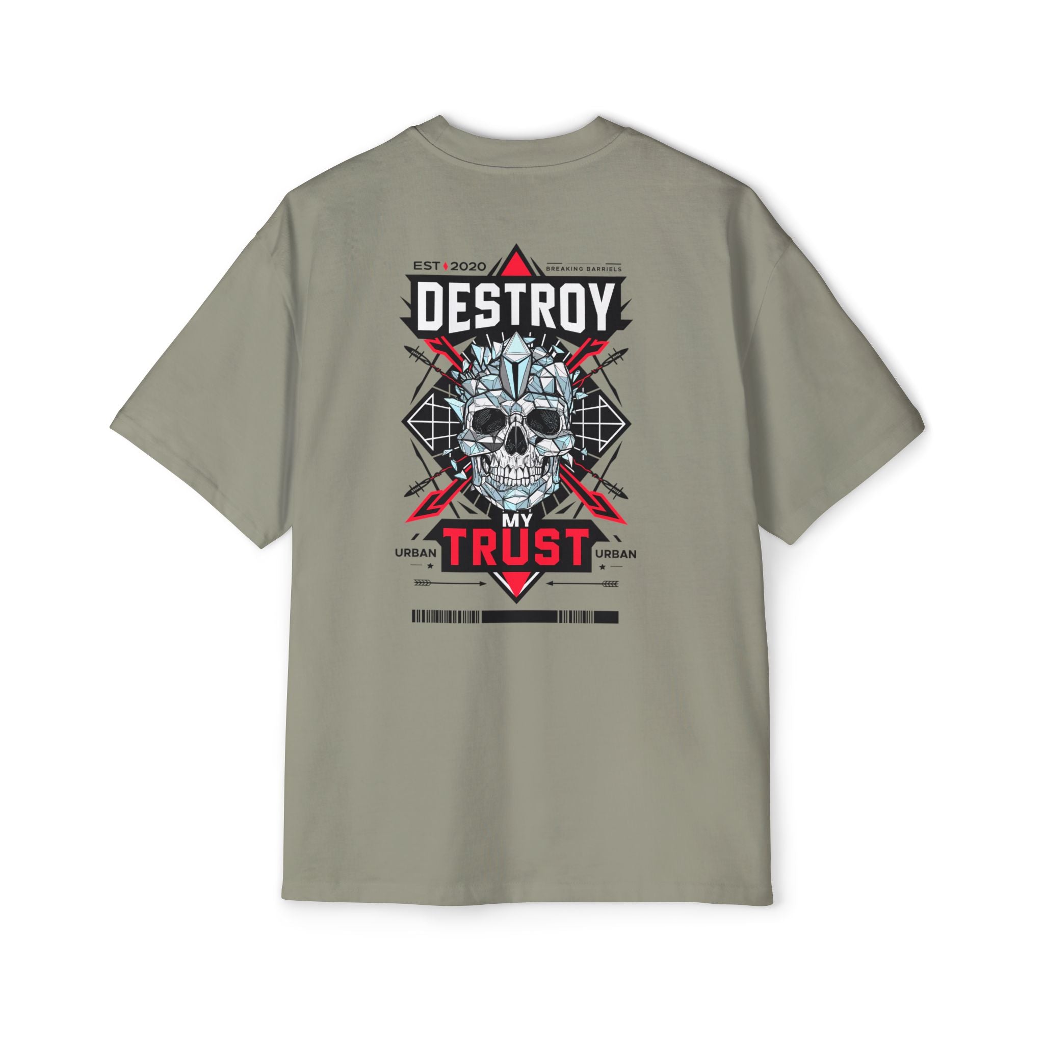 Urban Graphic Tee - "DESTROY MY TRUST" Skull Design