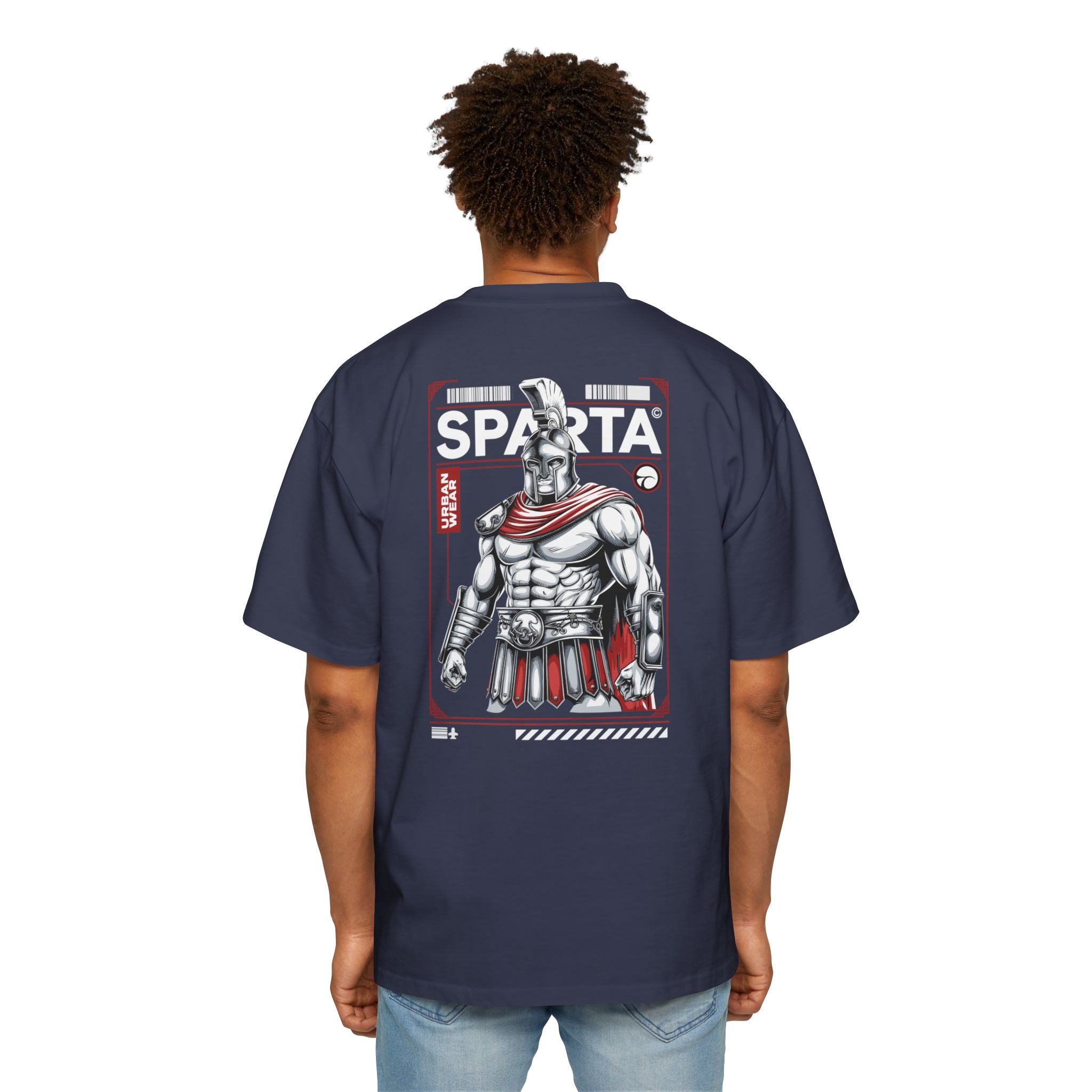 Heavy Oversized Tee - Sparta Graphic T-Shirt for Casual Style