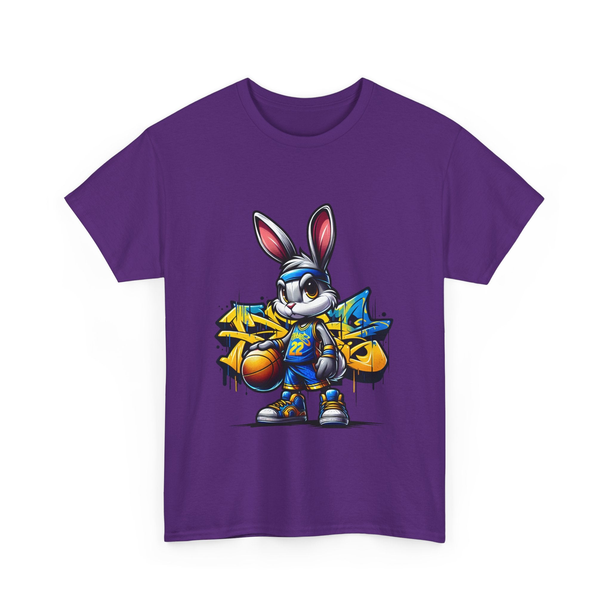 Bascket Ball Bunny Unisex Heavy Cotton Tee