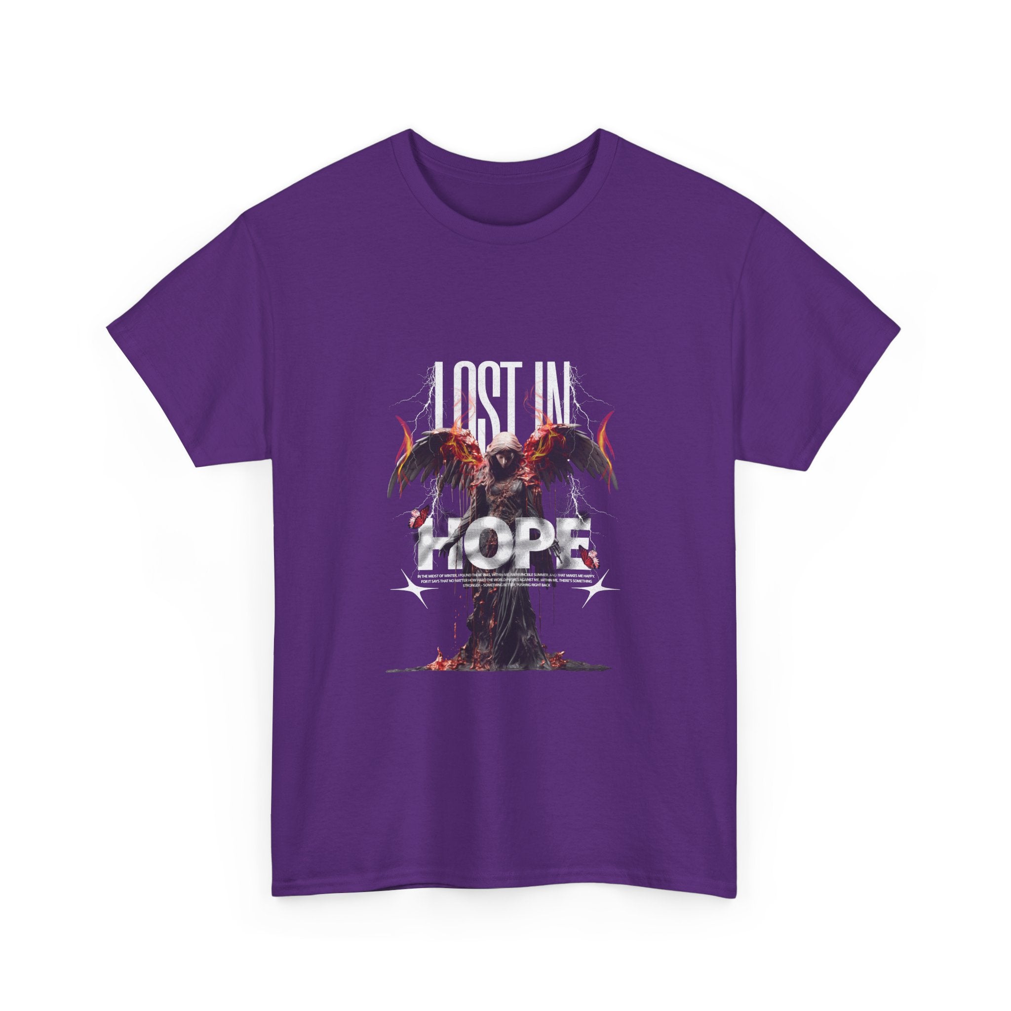 Lost in Hope Unisex Heavy Cotton Tee - Bold Graphic Tee for Inspirational Vibes