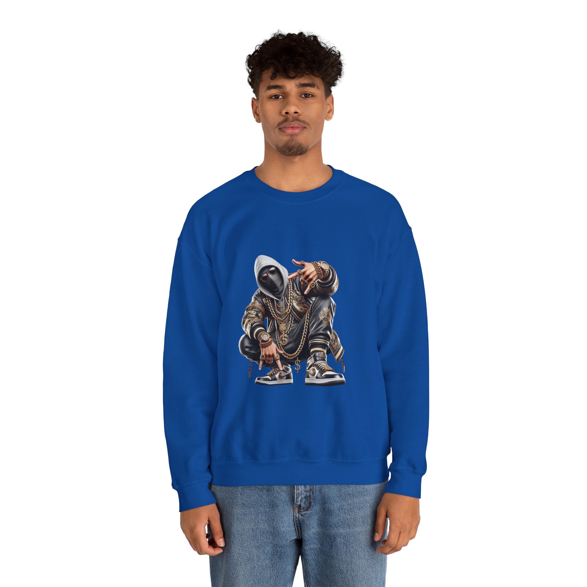 Urban Style Crewneck Sweatshirt - Hip-Hop Inspired Graphic