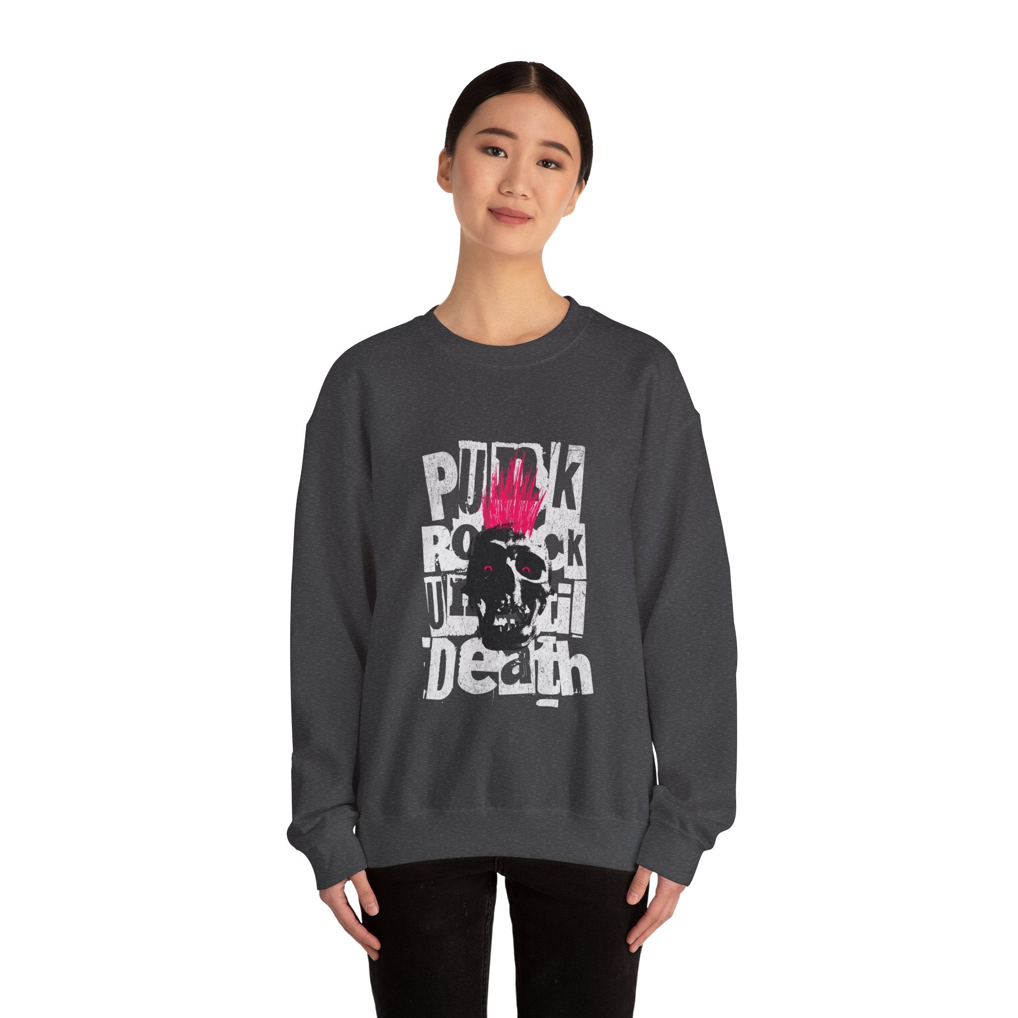 Punk Rock Skull Sweatshirt - Unisex Heavy Blend™ Crewneck.