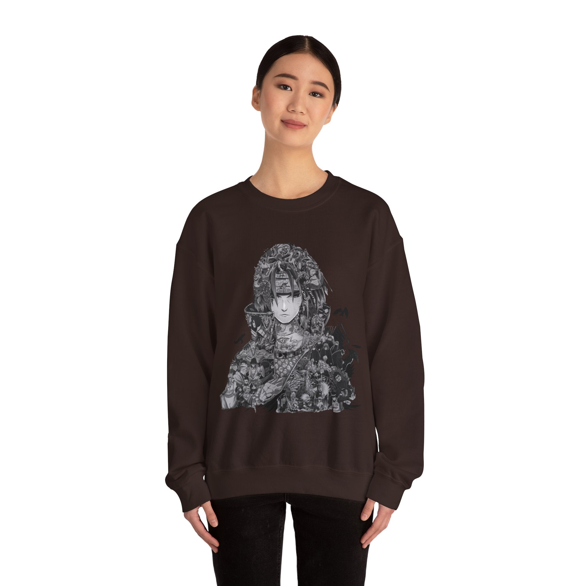 Unisex Heavy Blend™ Crewneck Sweatshirt with Artistic Warrior Design